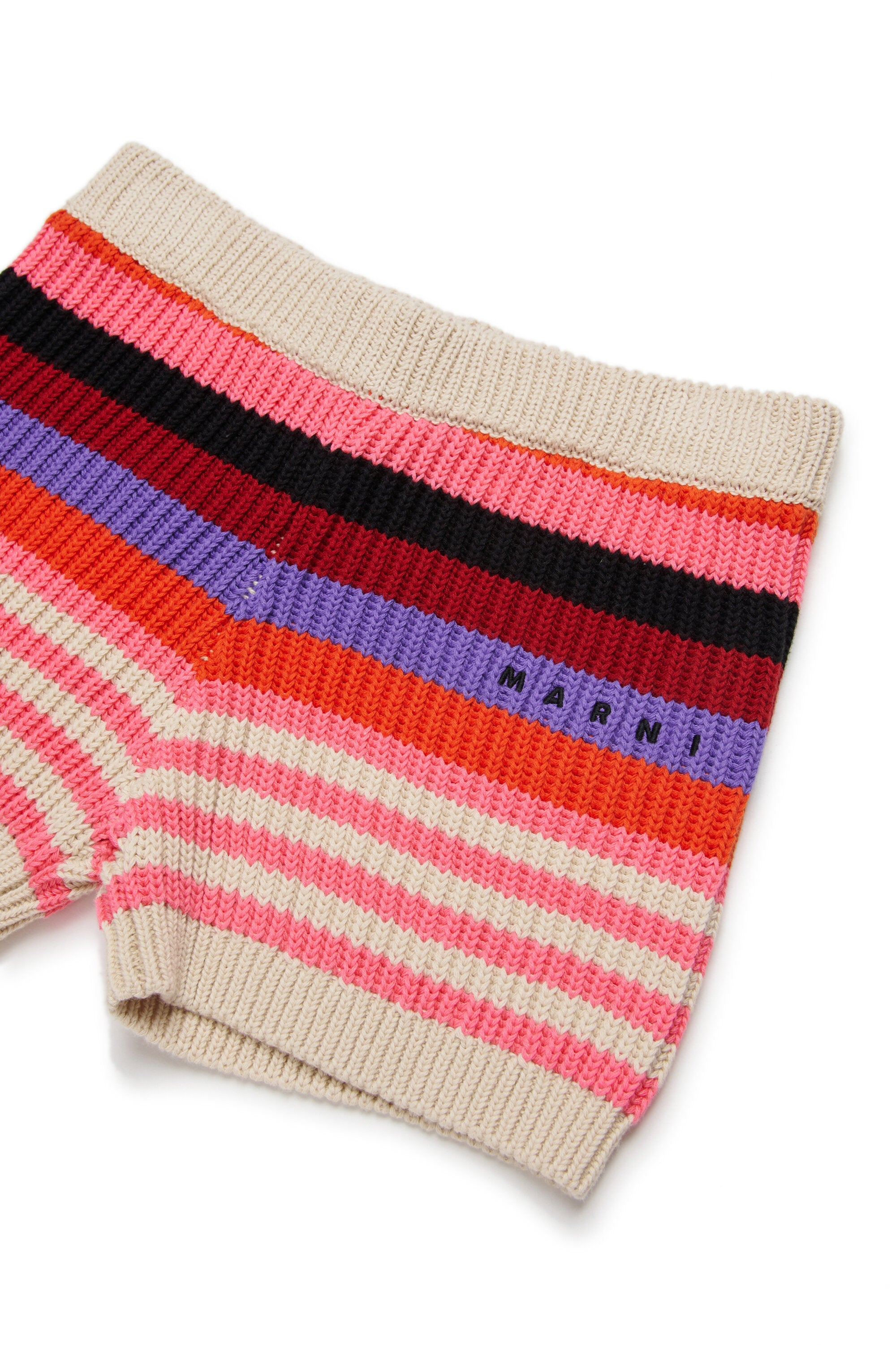 Knit shorts with logo