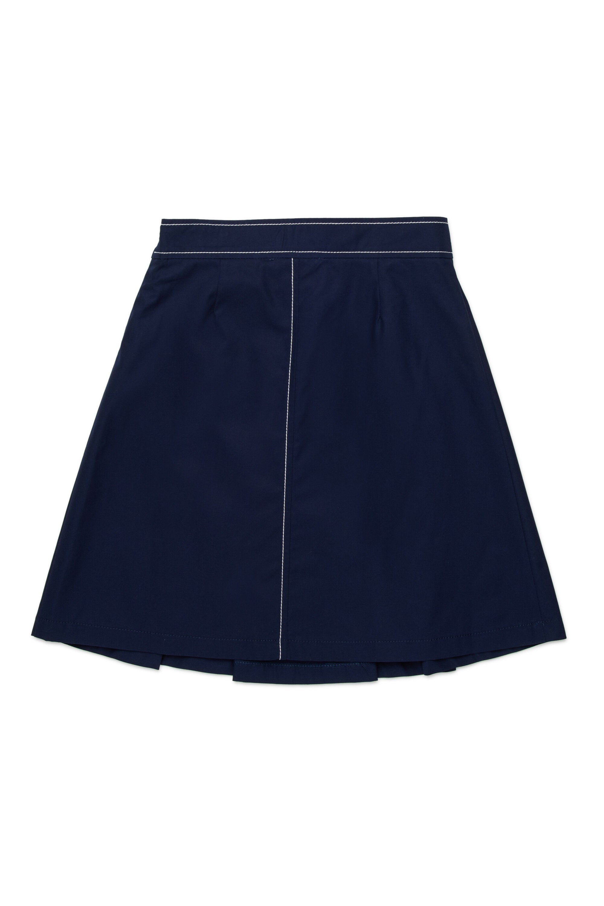 Pleated skirt with logo
