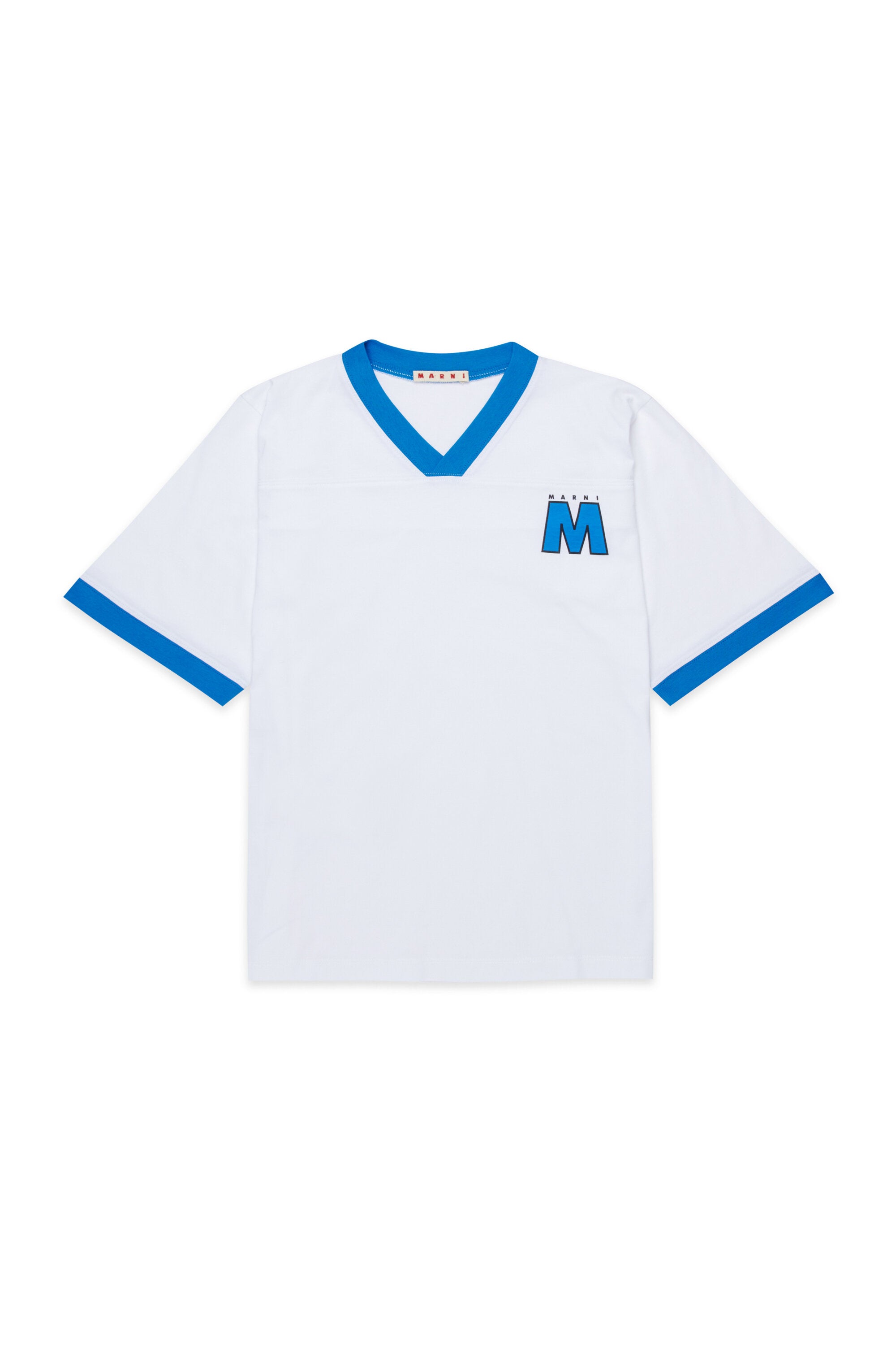 V-neck T-shirt with logo