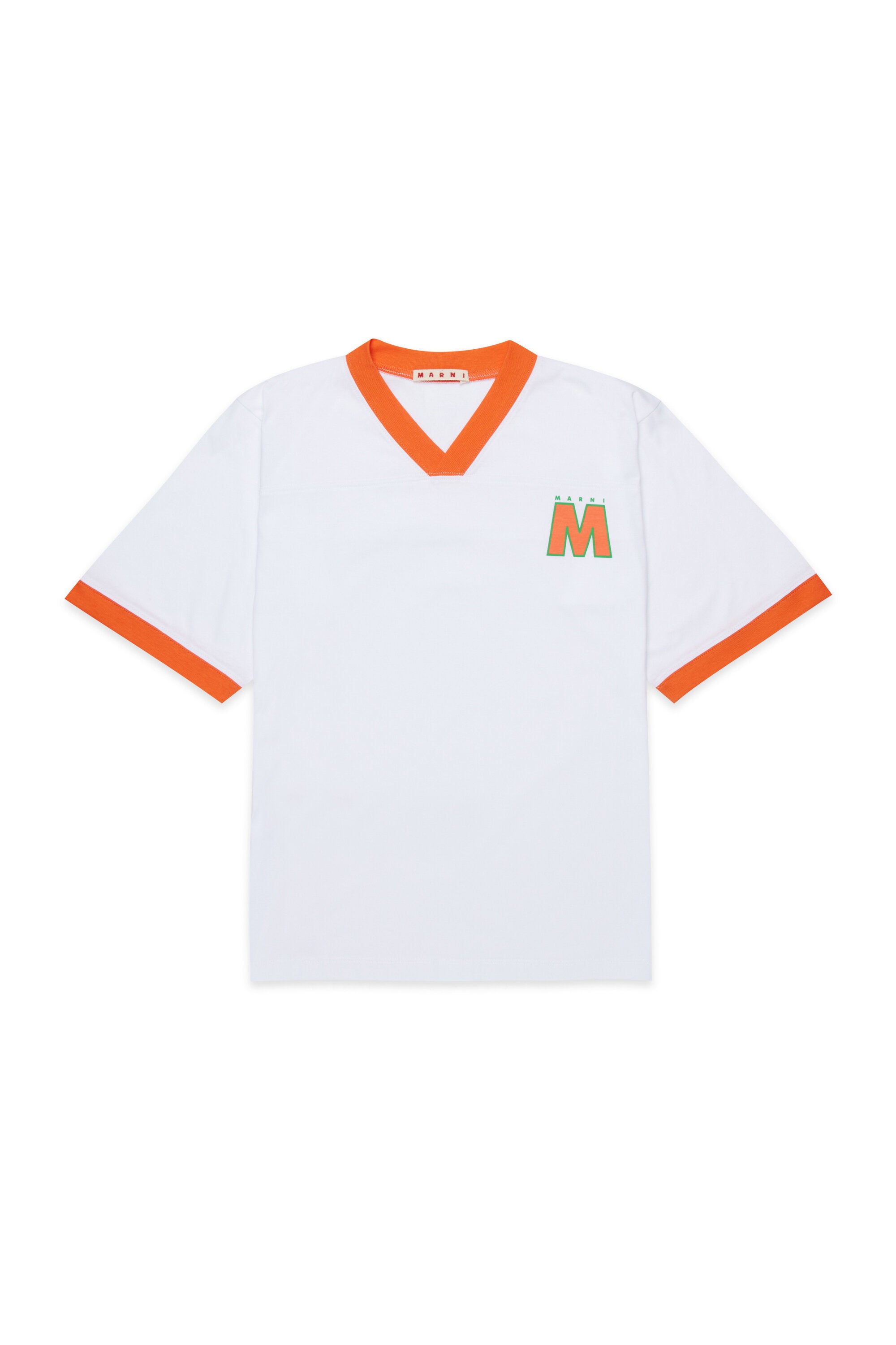 V-neck T-shirt with logo