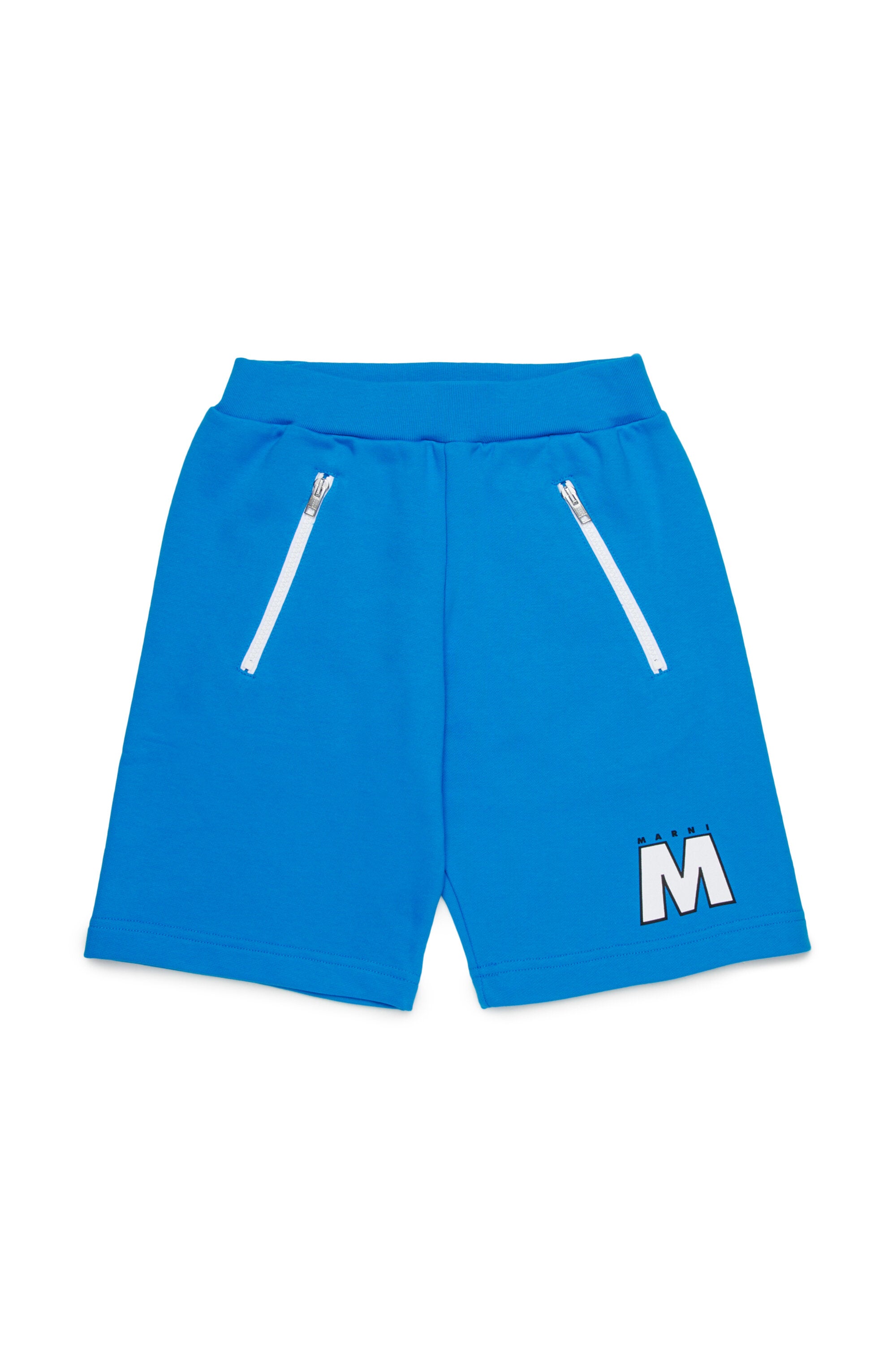 Fleece shorts with logo