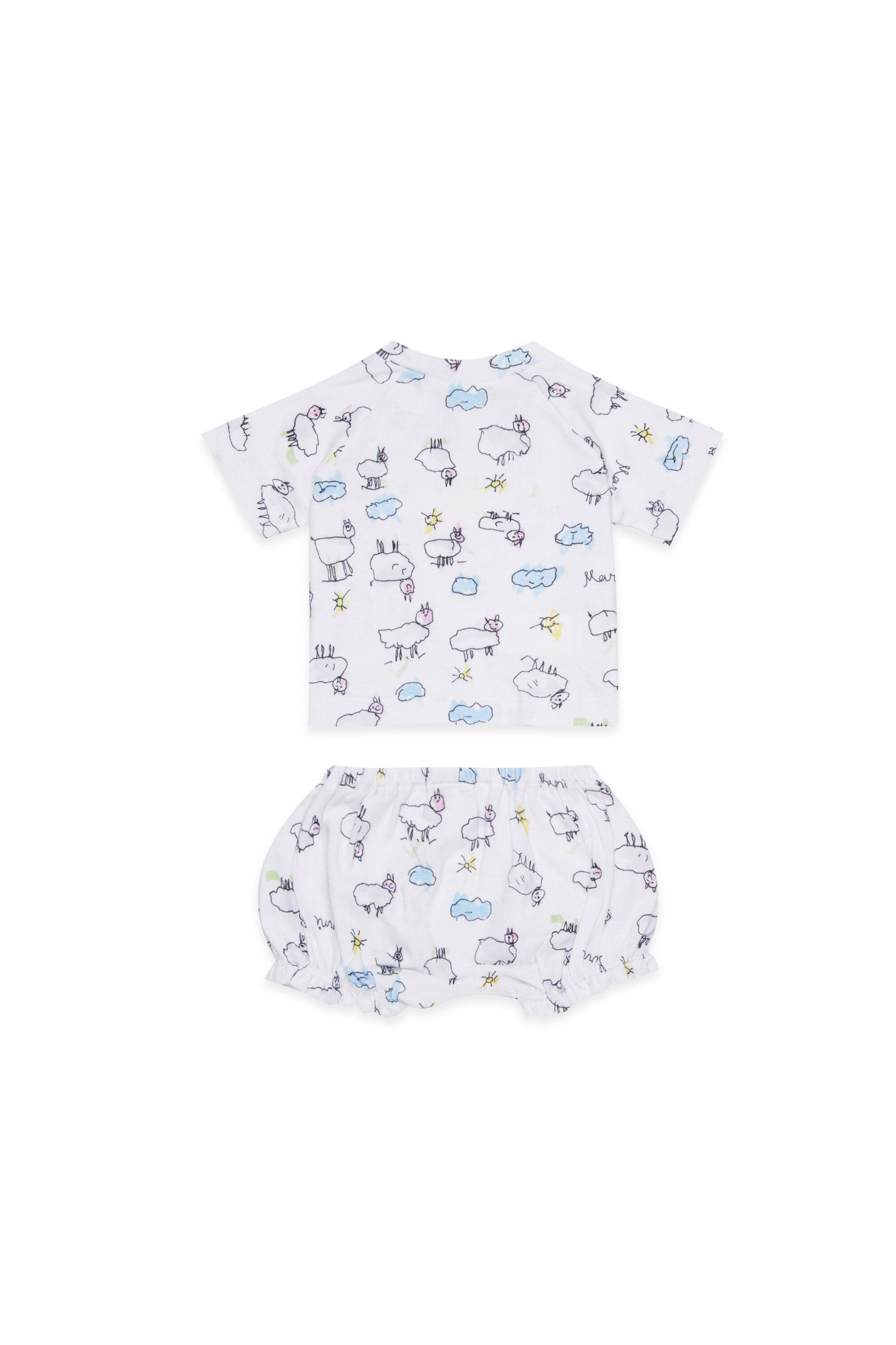 Newborn set with all-over print