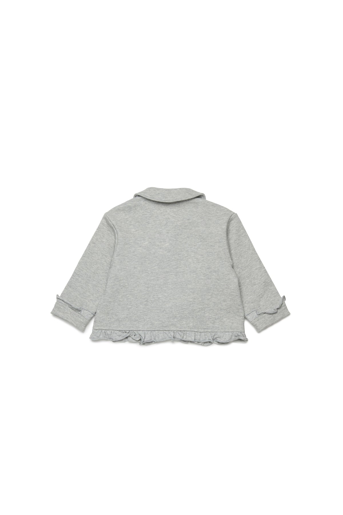 Jacket with ruffles and logo