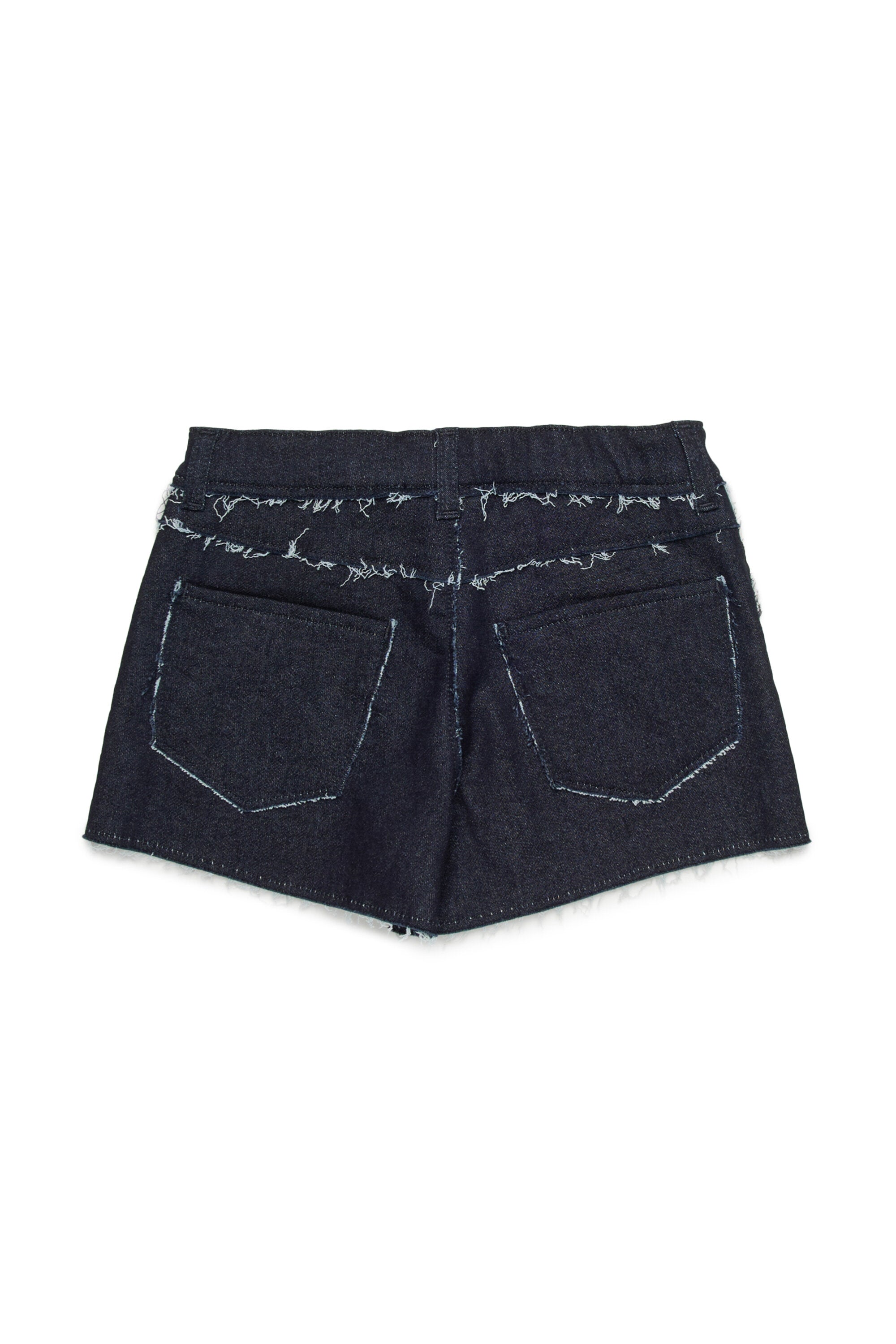 Denim shorts with front logo