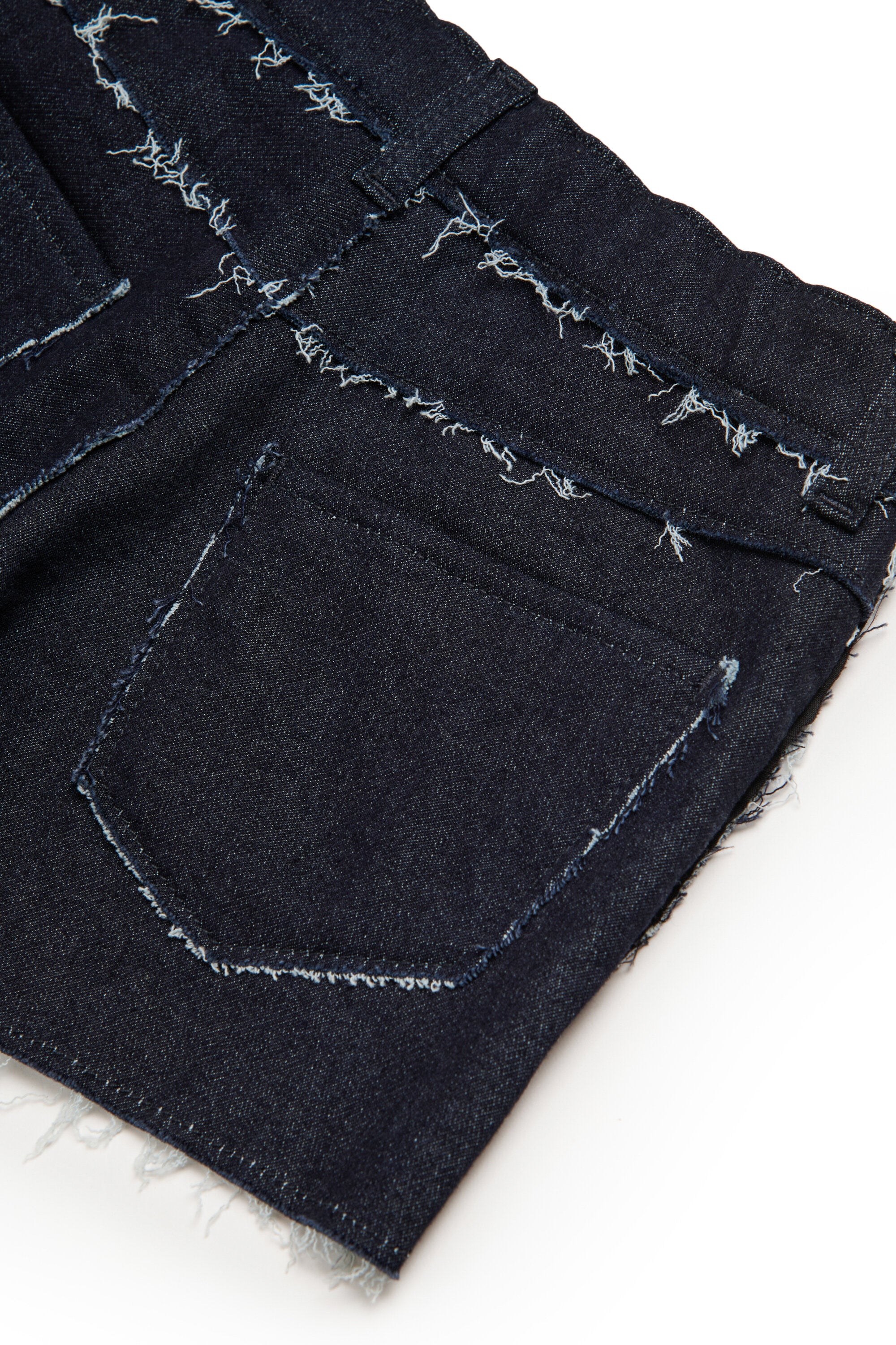 Denim shorts with front logo