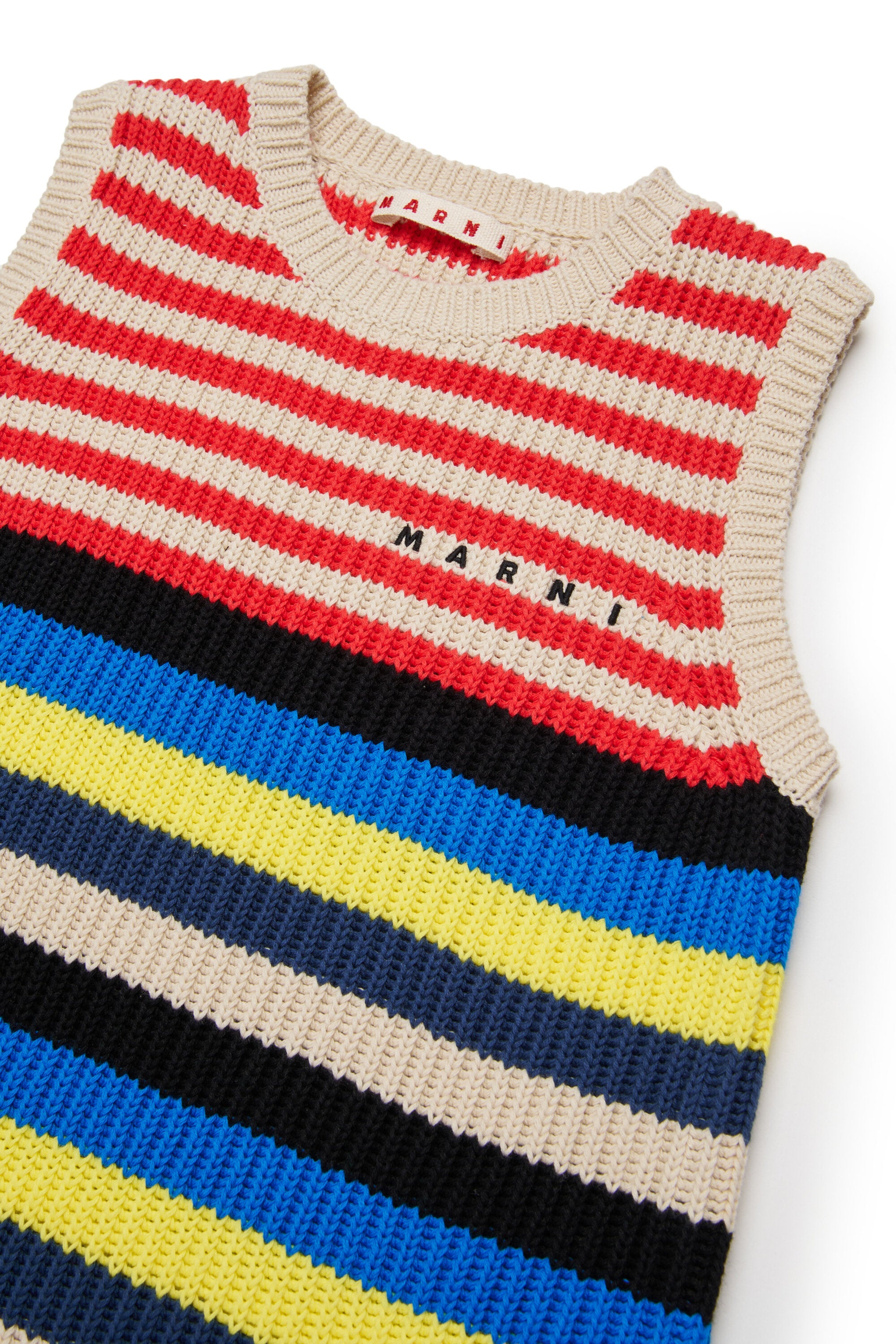 Striped dress with logo