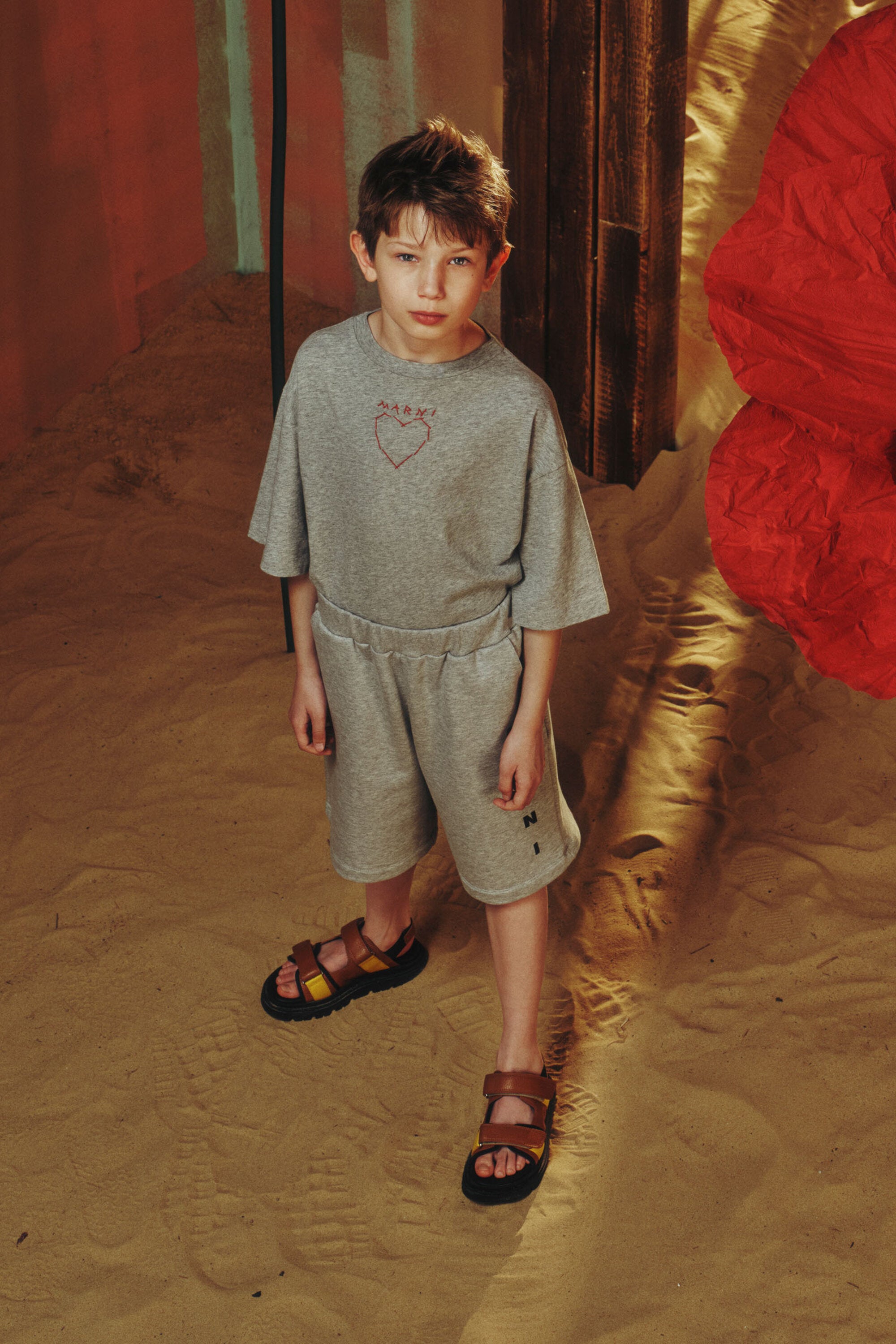 Logo fleece shorts