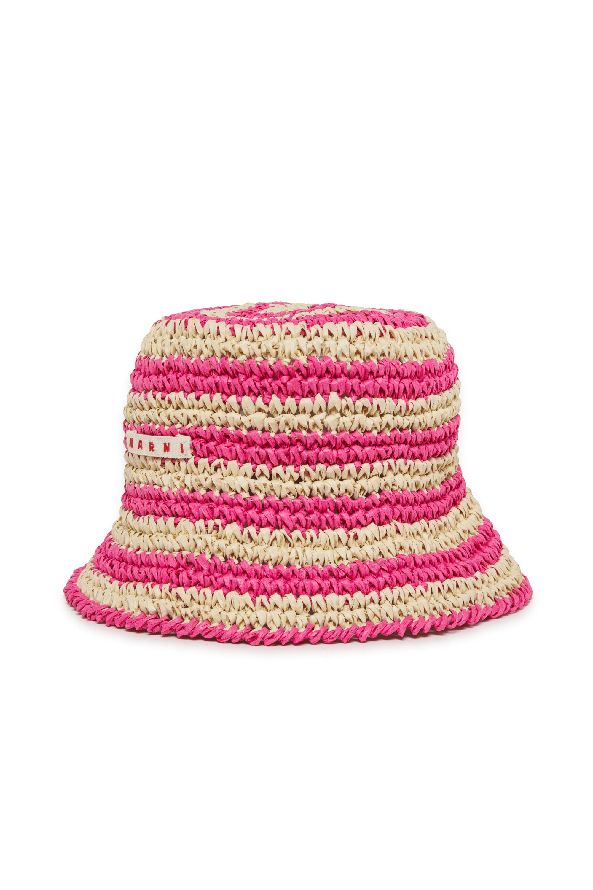 Raffia-effect bucket hat
