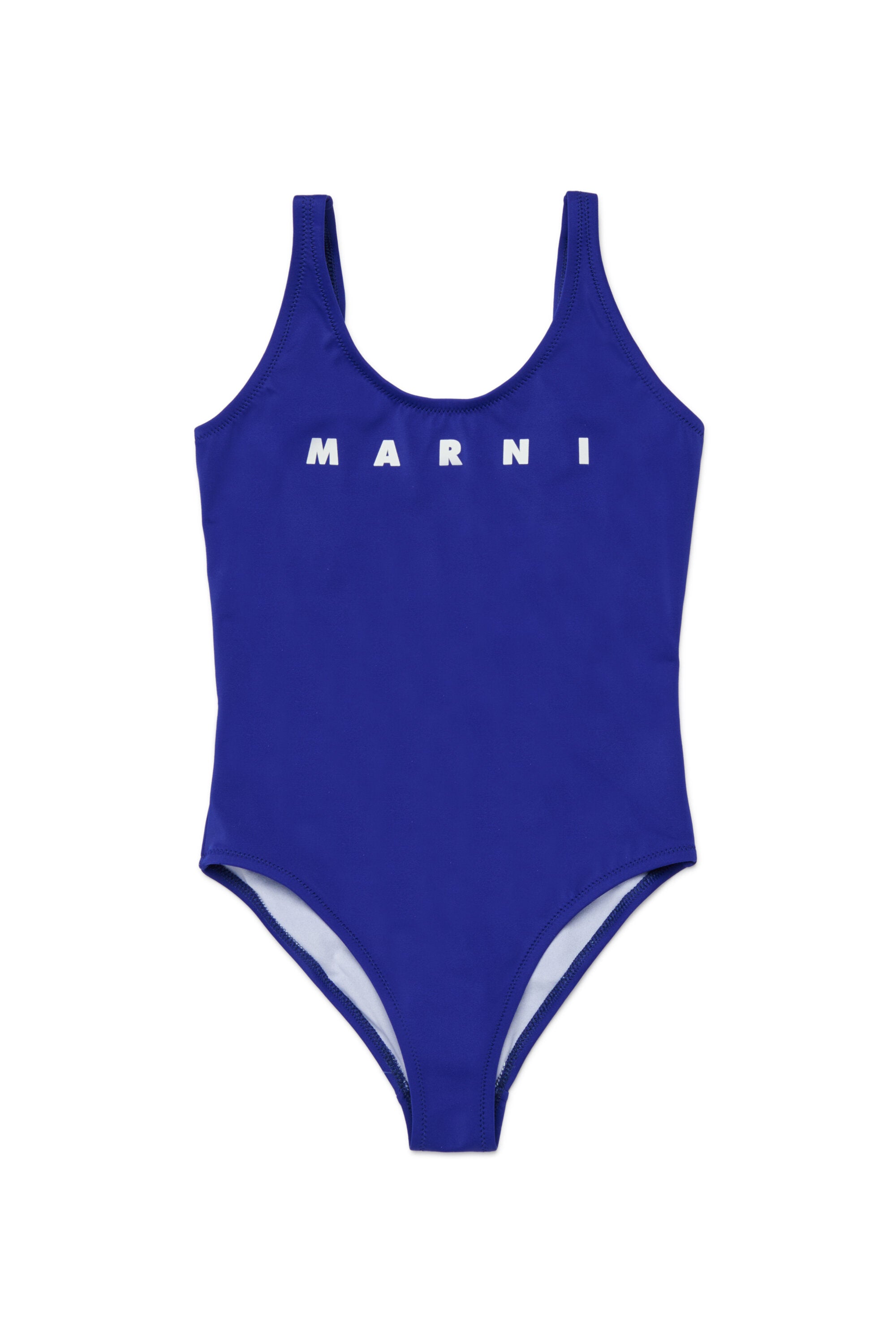 One-piece swimsuit with logo