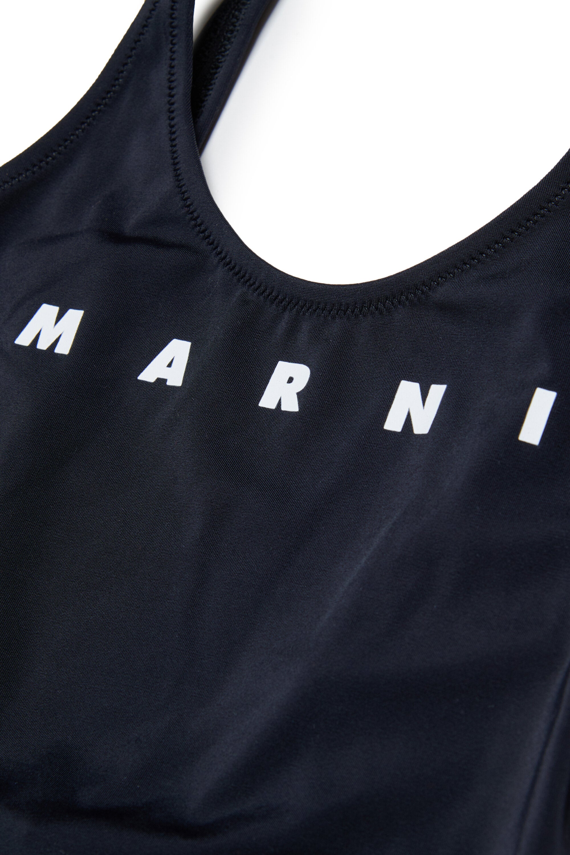 One-piece swimsuit with logo