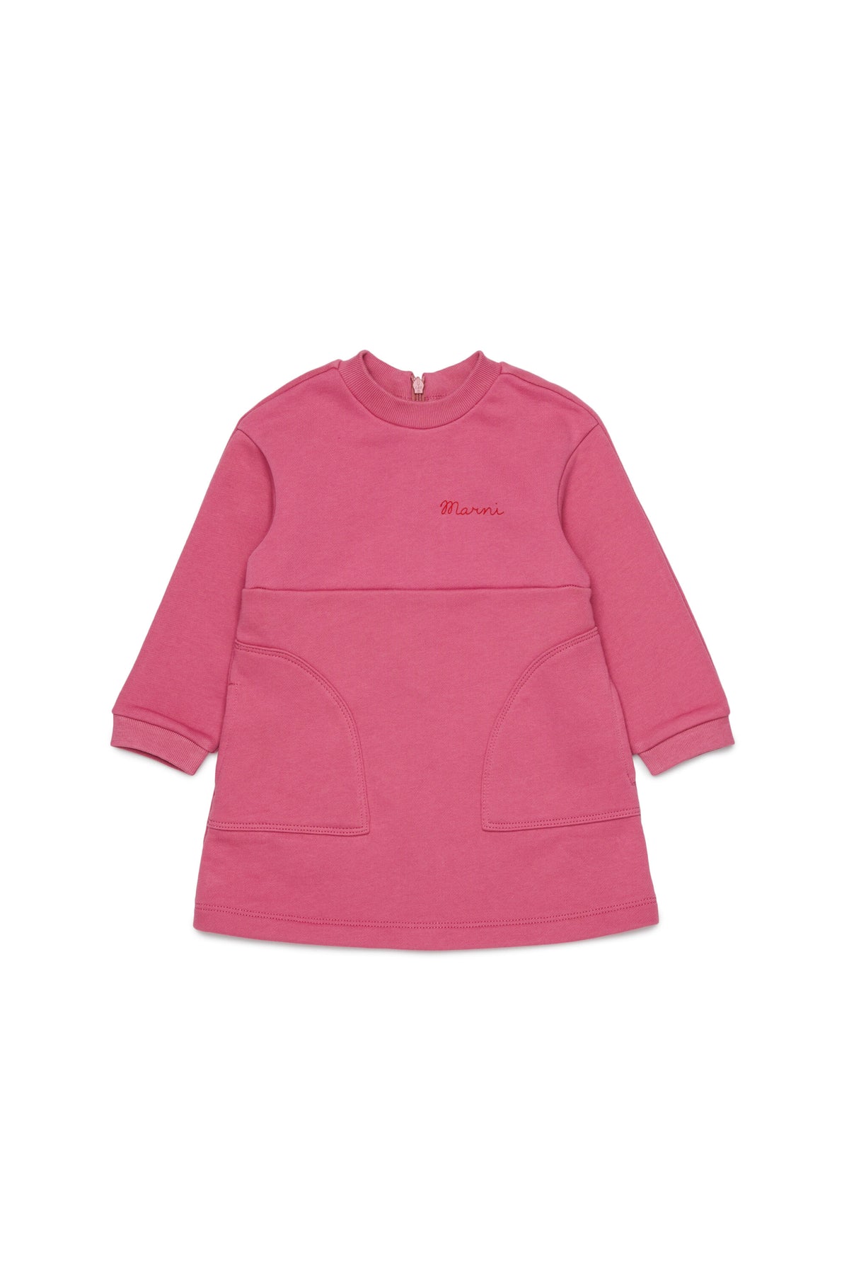 Fleece dress with logo