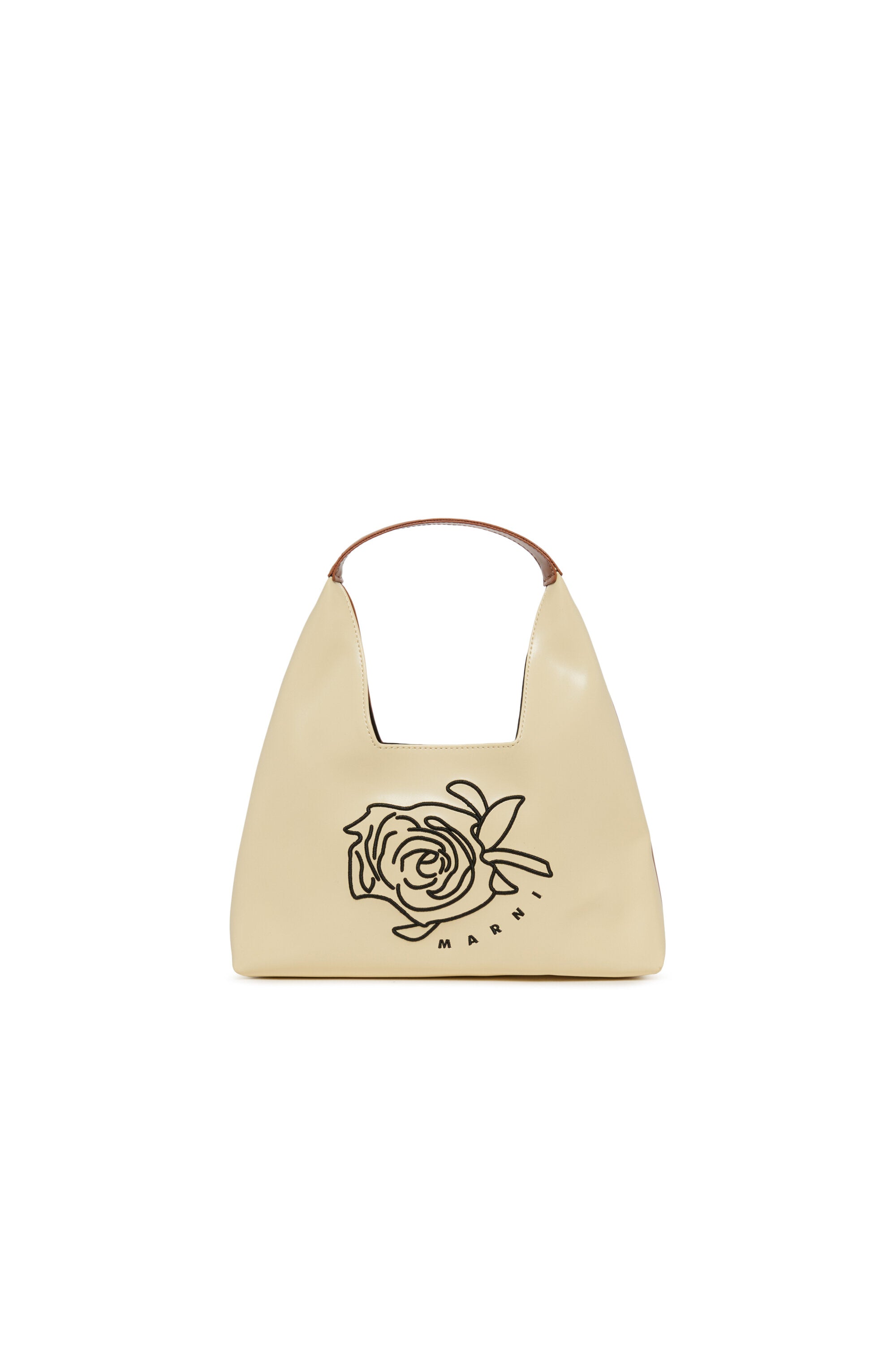 Diamond shoulder bag with floral pattern