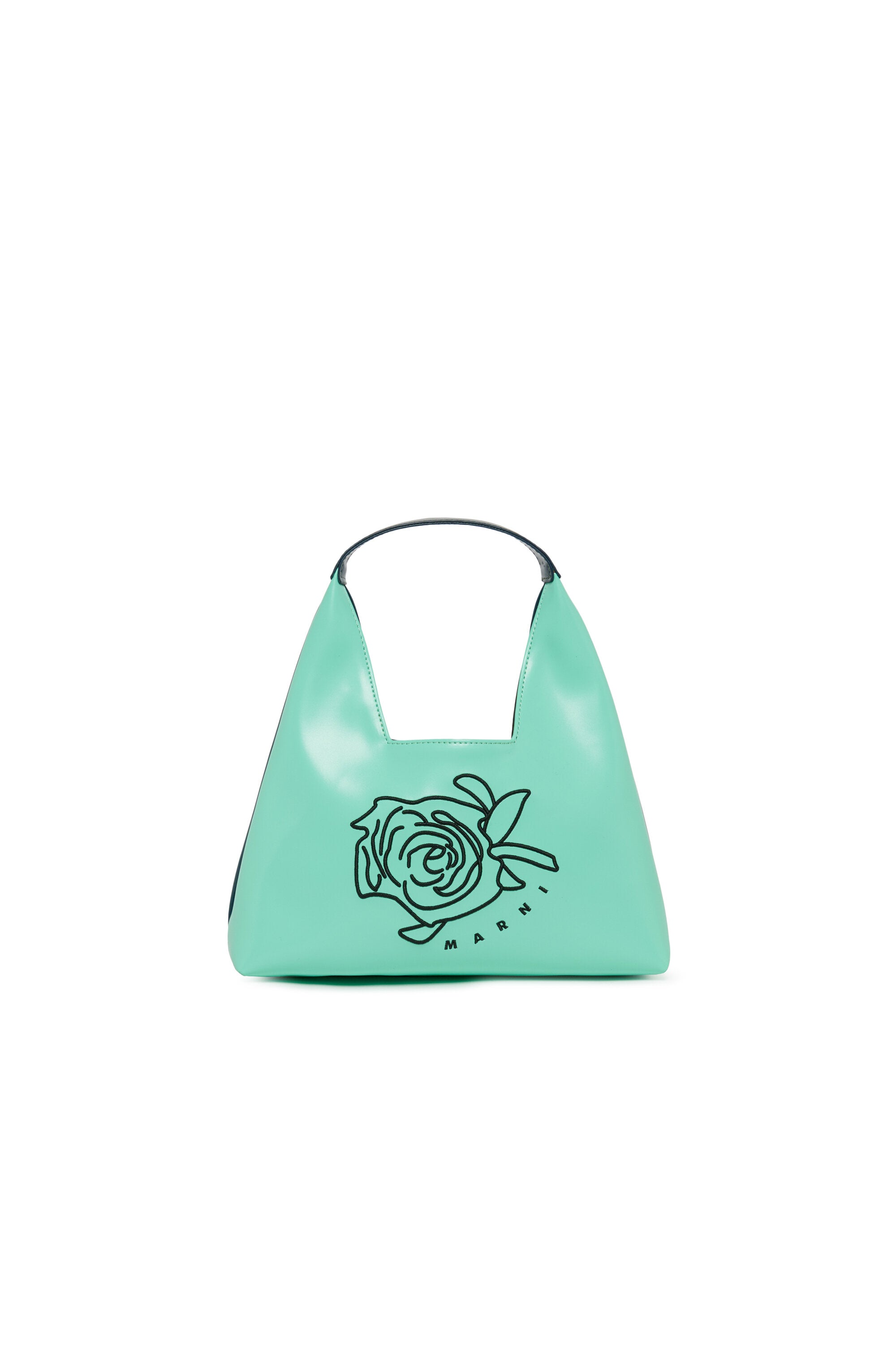 Diamond shoulder bag with floral pattern
