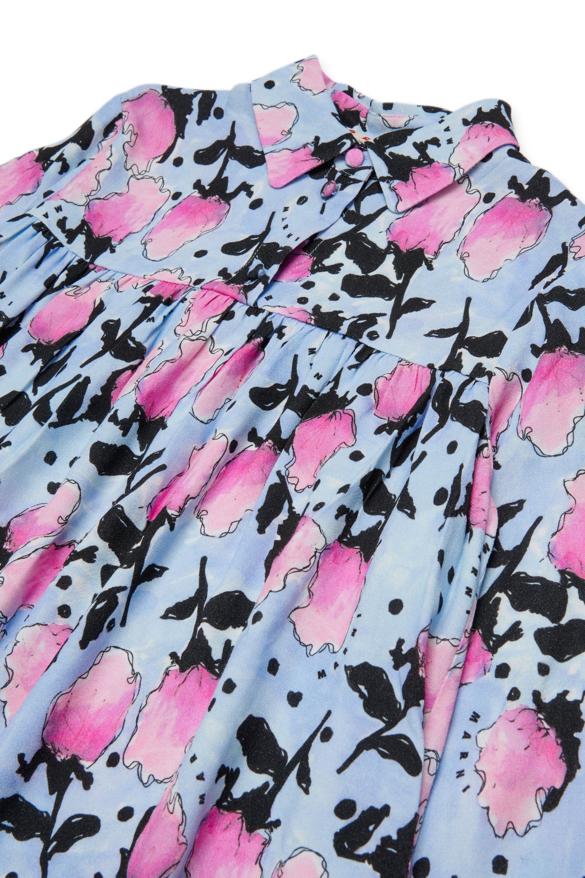 Long-sleeved floral print shirt