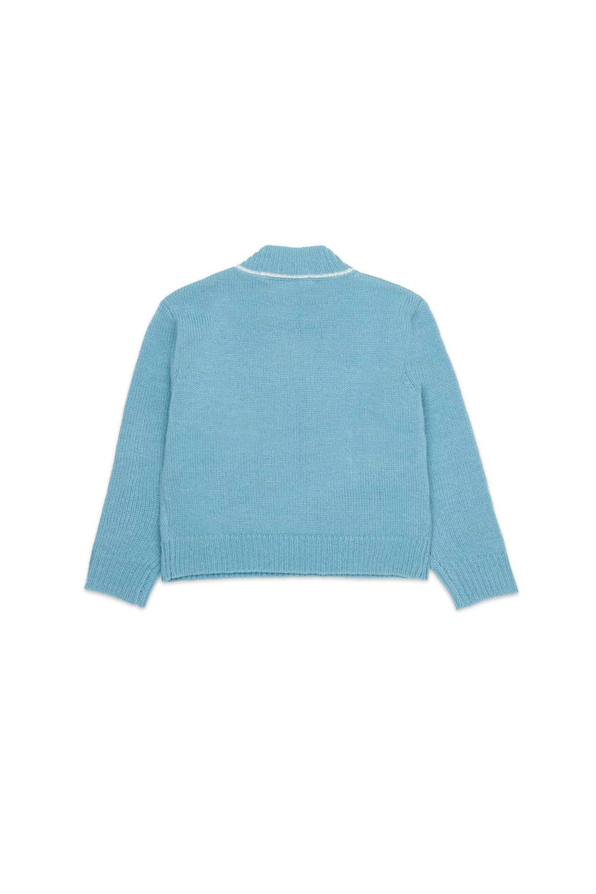 Crew-neck pullover in wool and cashmere