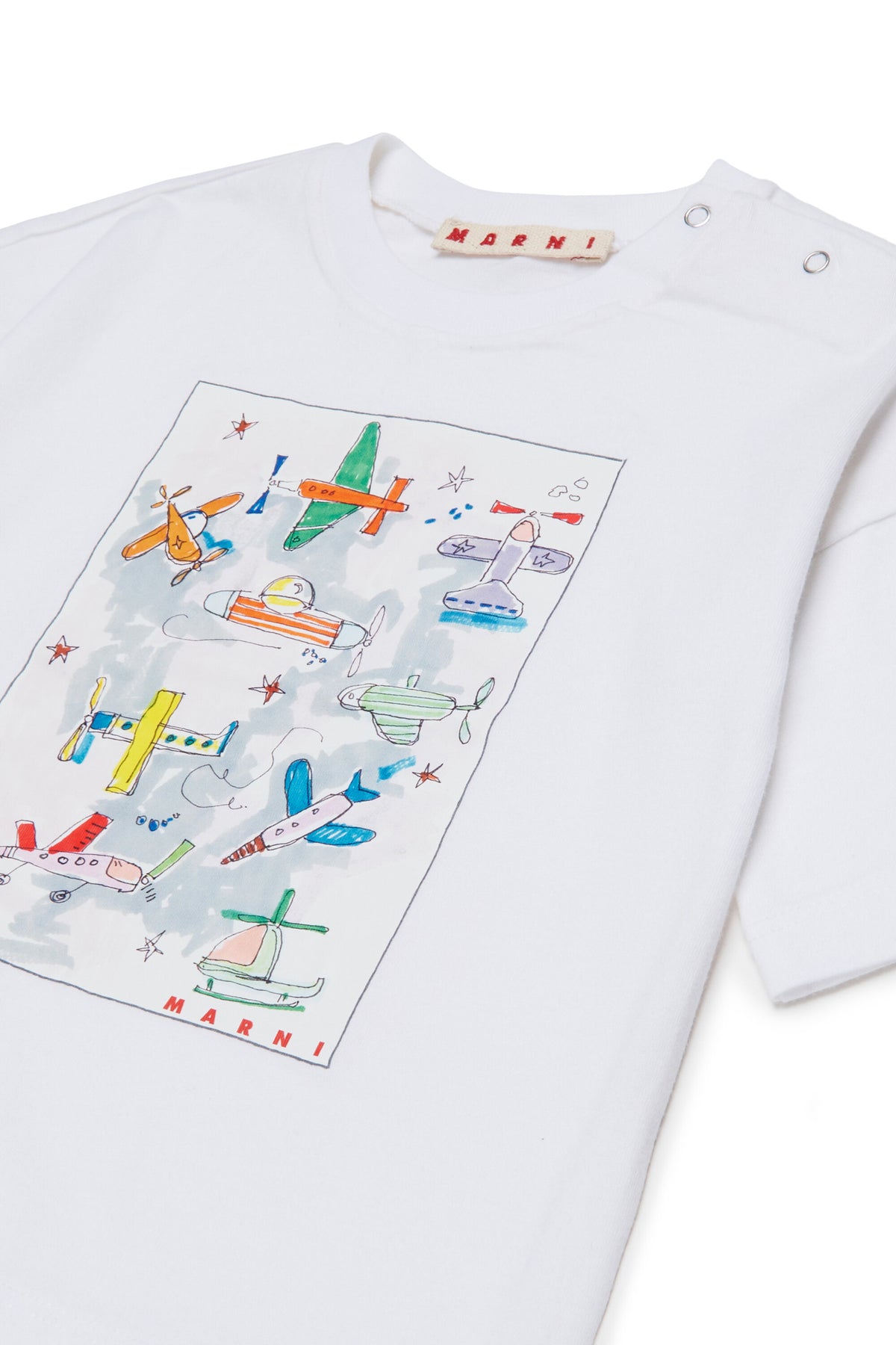 T-shirt with airplane print and logo