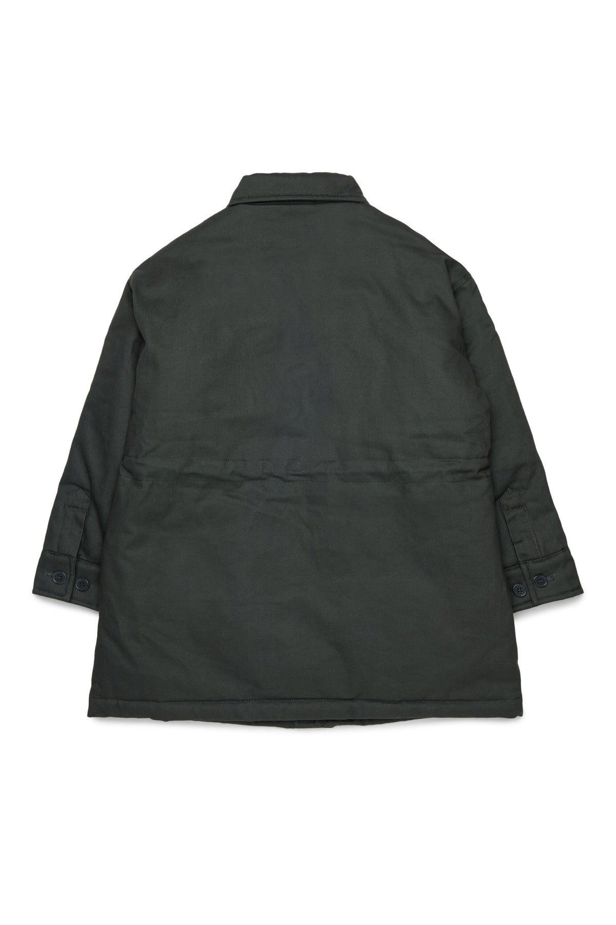 Parka jacket with printed logo