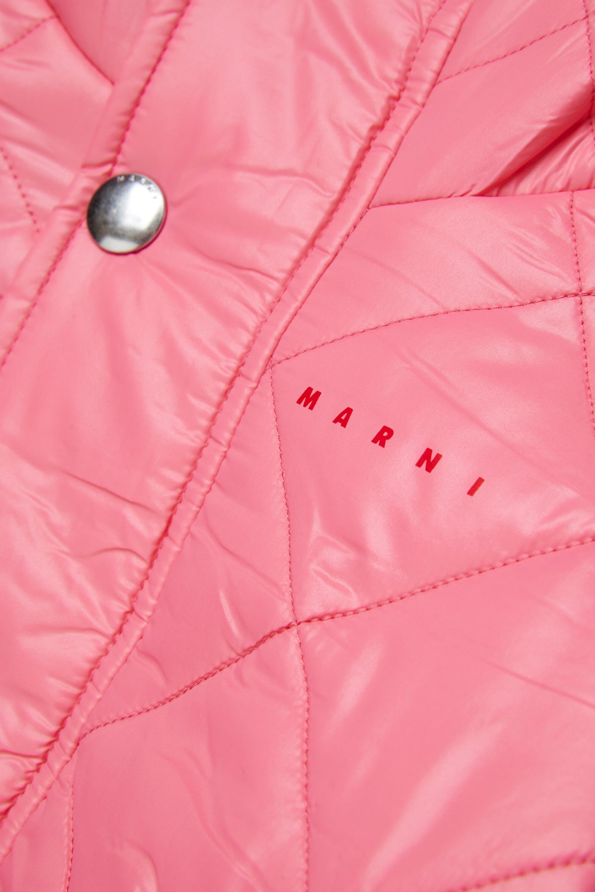 Padded jacket with printed logo