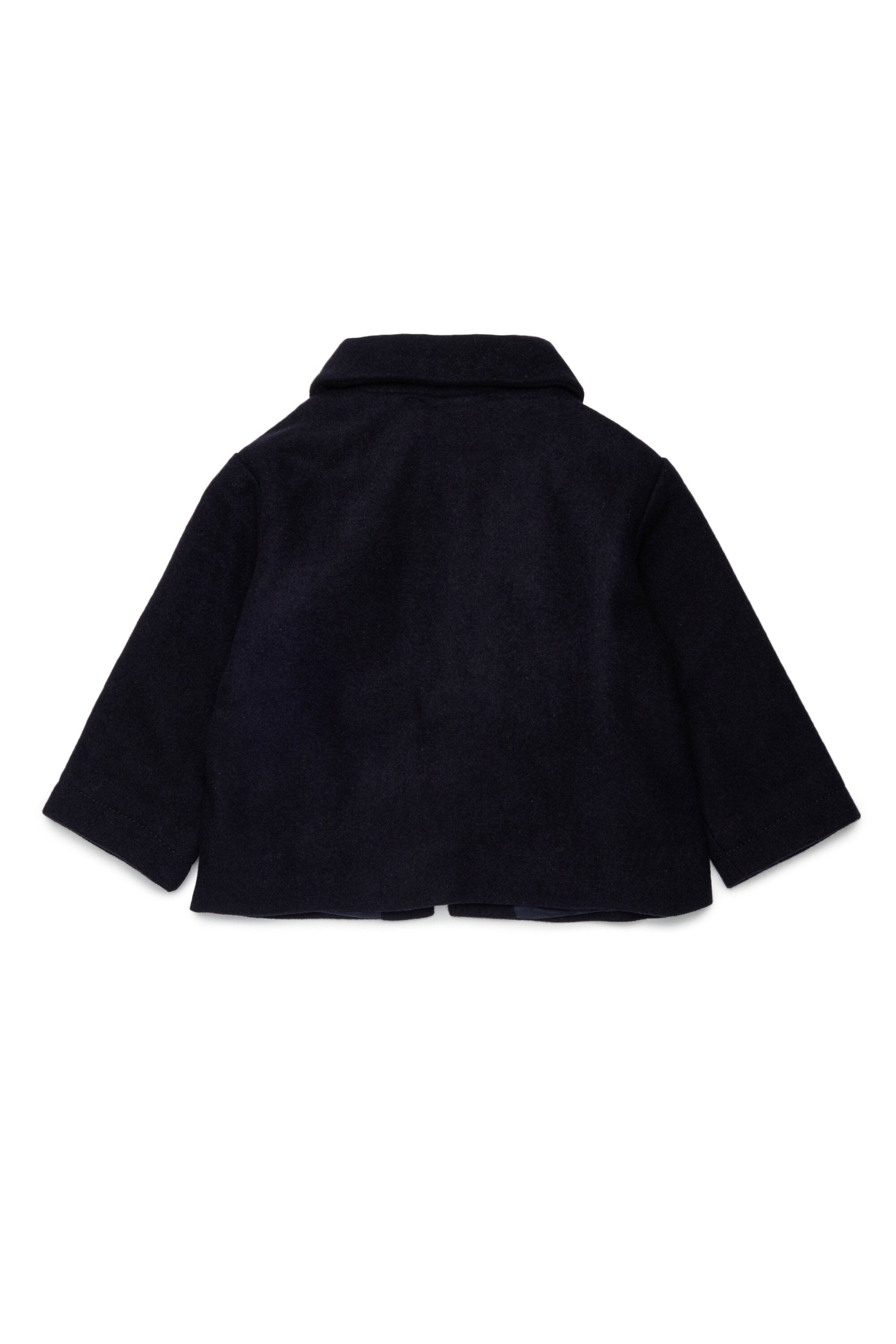Wool-blend jacket with embroidered logo