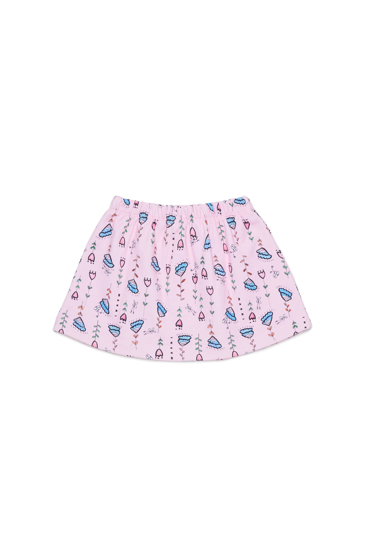 Patterned skirt with logo