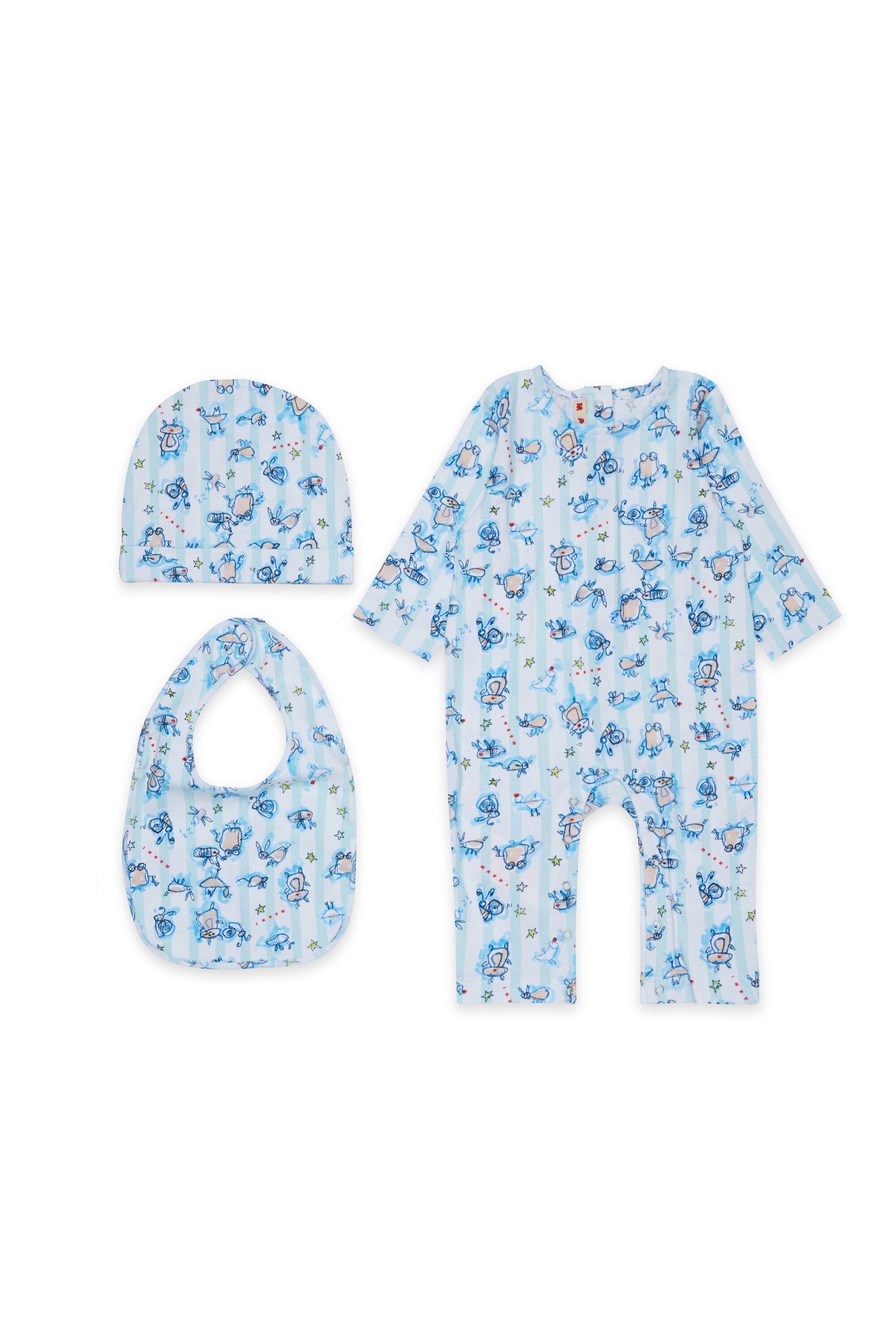 Newborn set with allover print