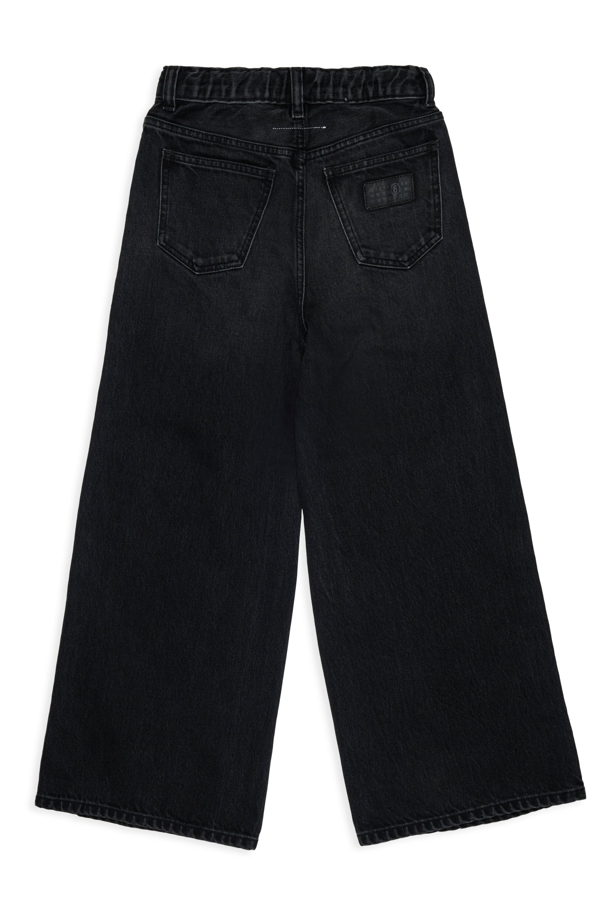 Flare fit jeans with used effect