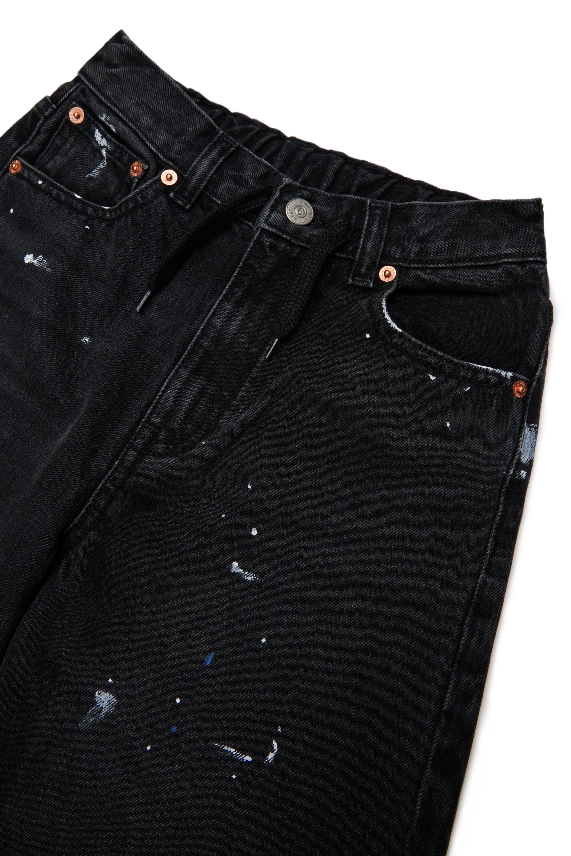Flare fit jeans with used effect