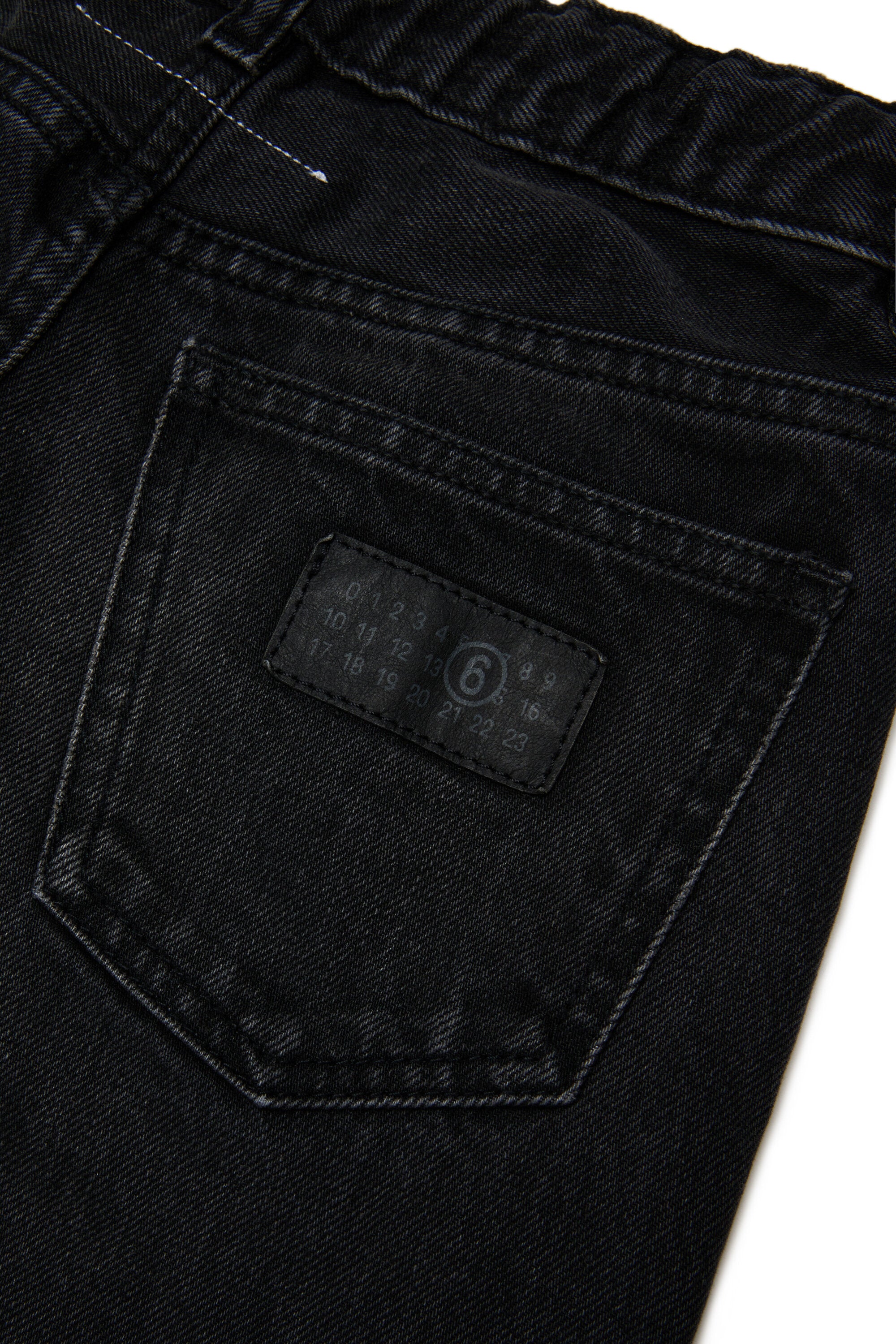 Flare fit jeans with used effect