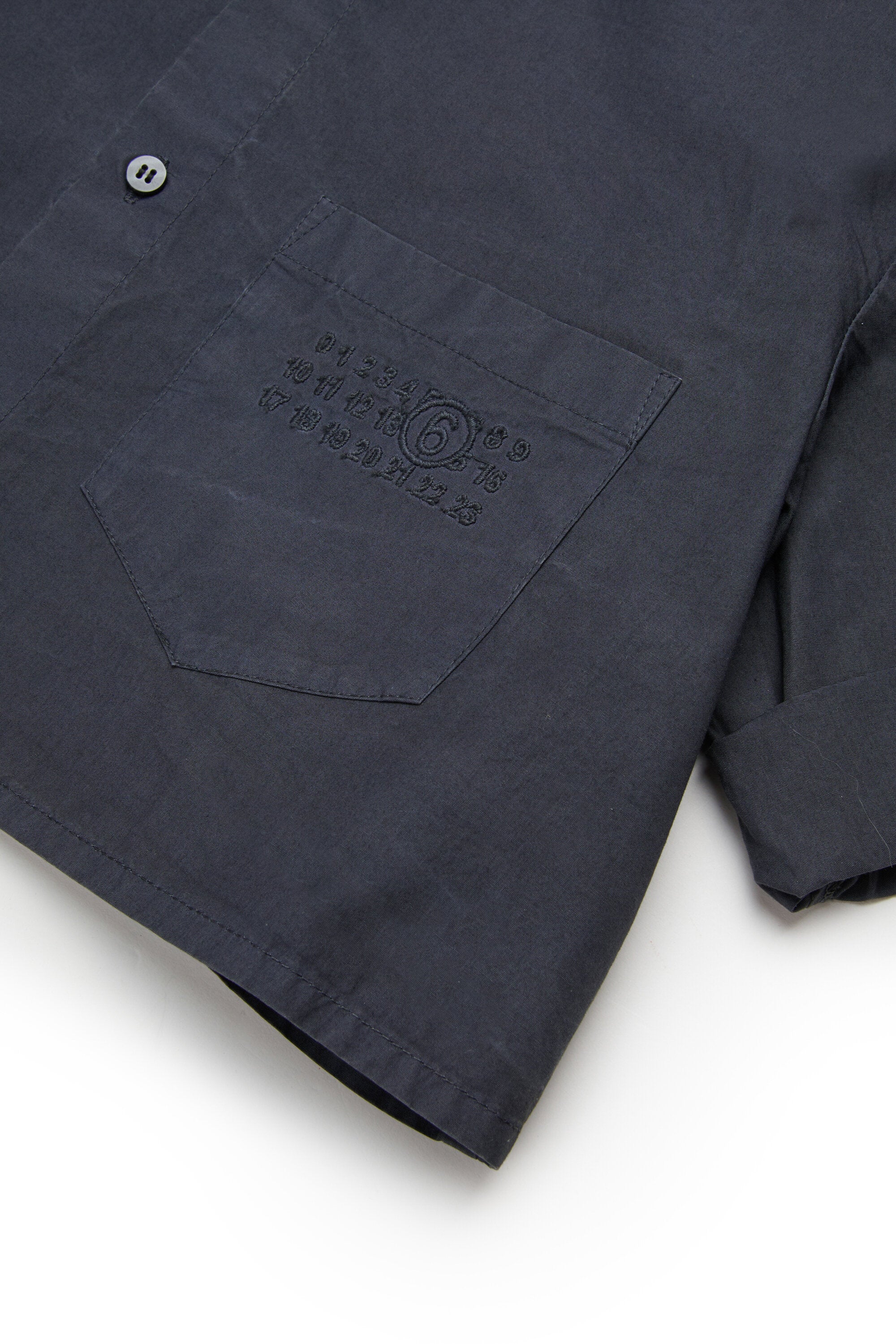 Poplin shirt with turn-up sleeves