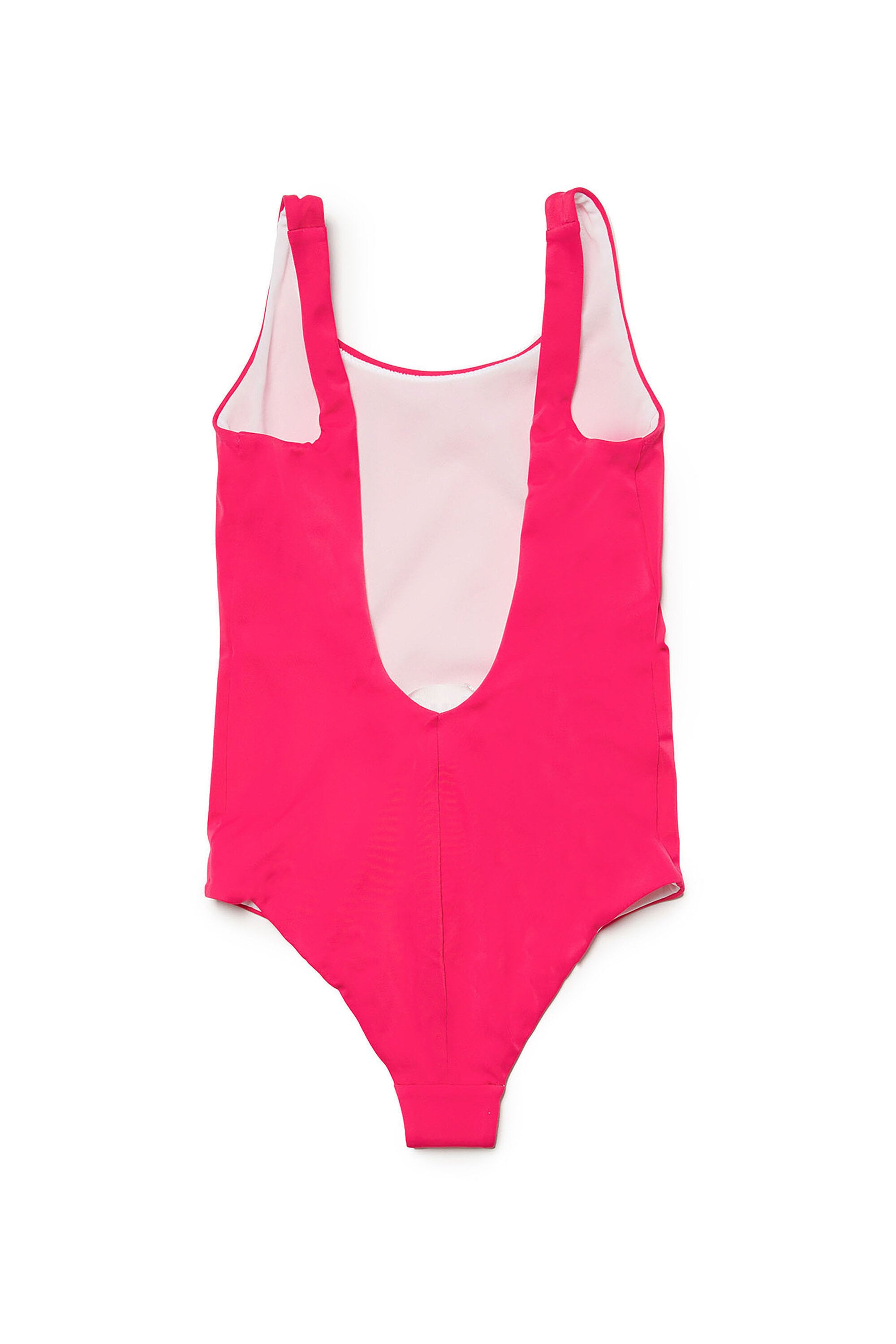 Lycra one-piece swimsuit with branded numeric logo