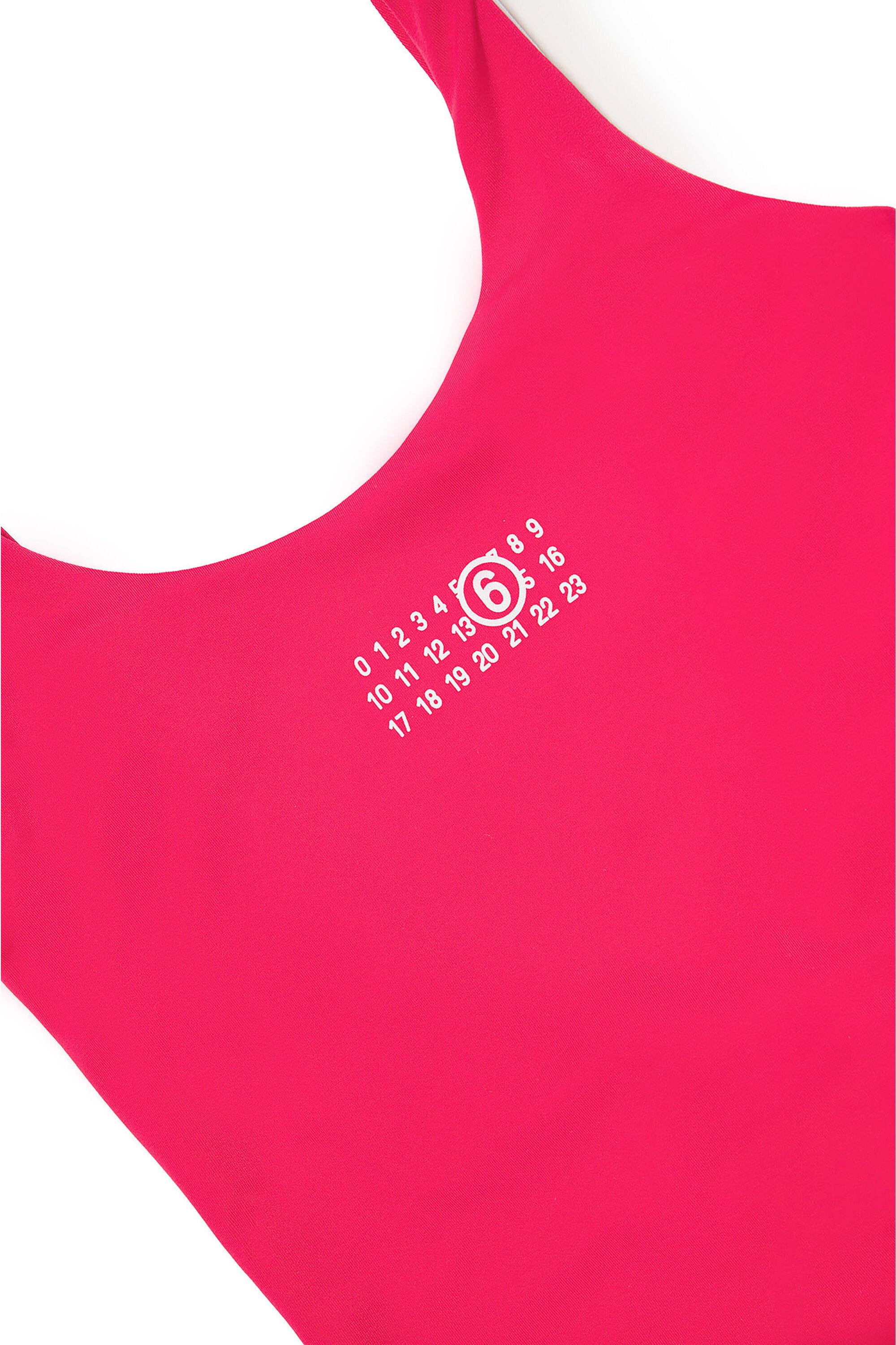 Lycra one-piece swimsuit with branded numeric logo