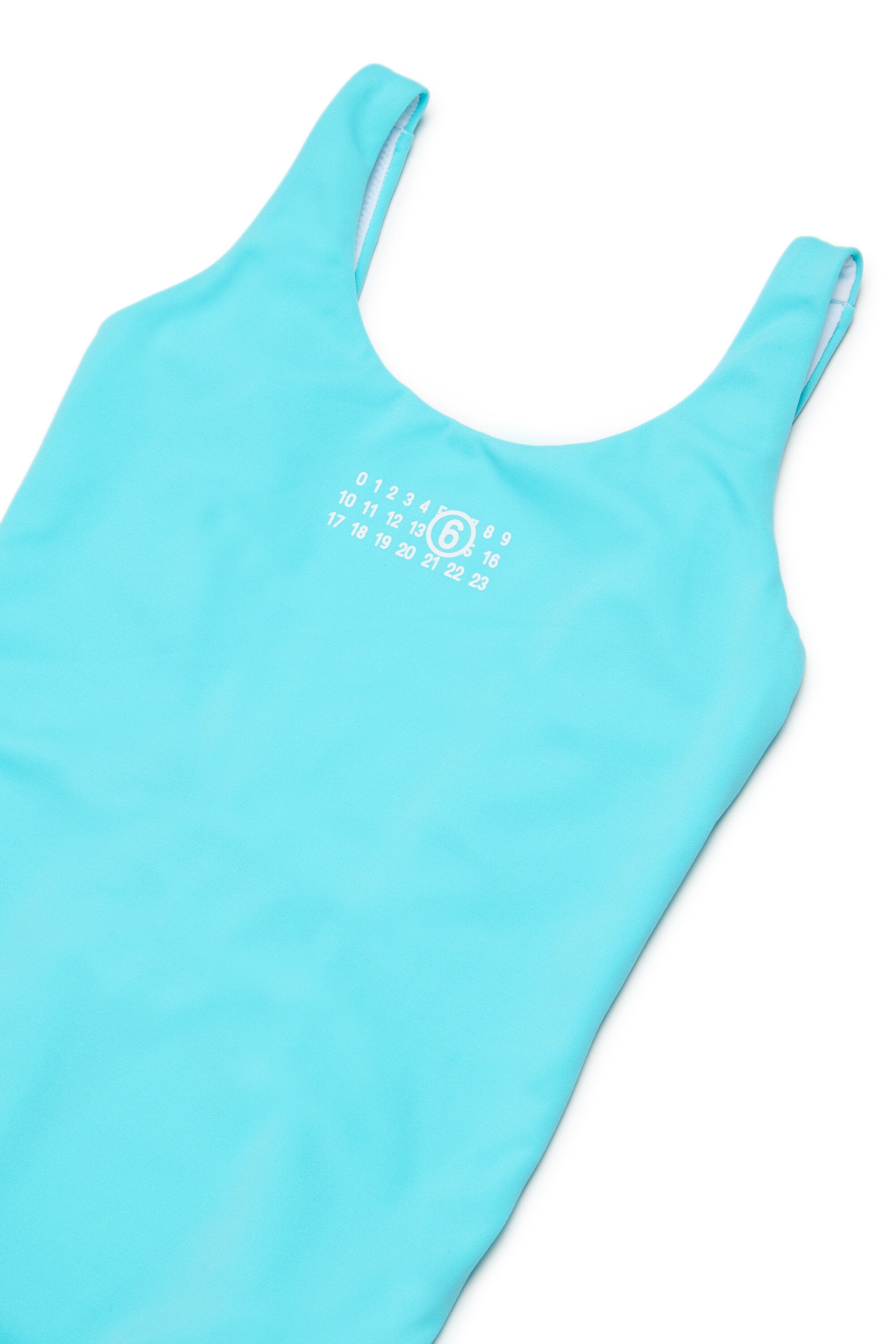 One-piece swimsuit with logo