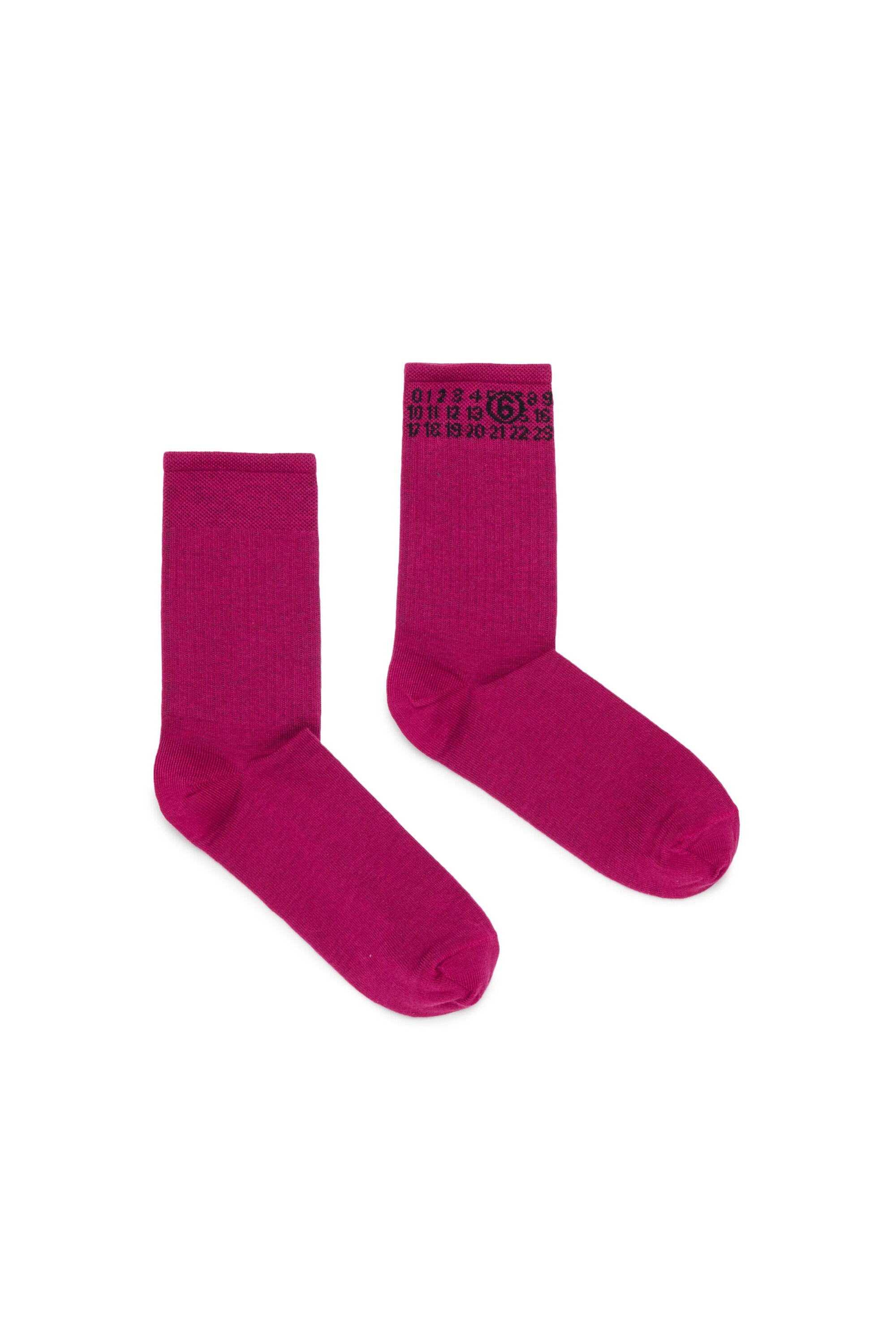 Ribbed socks branded with numeric logo