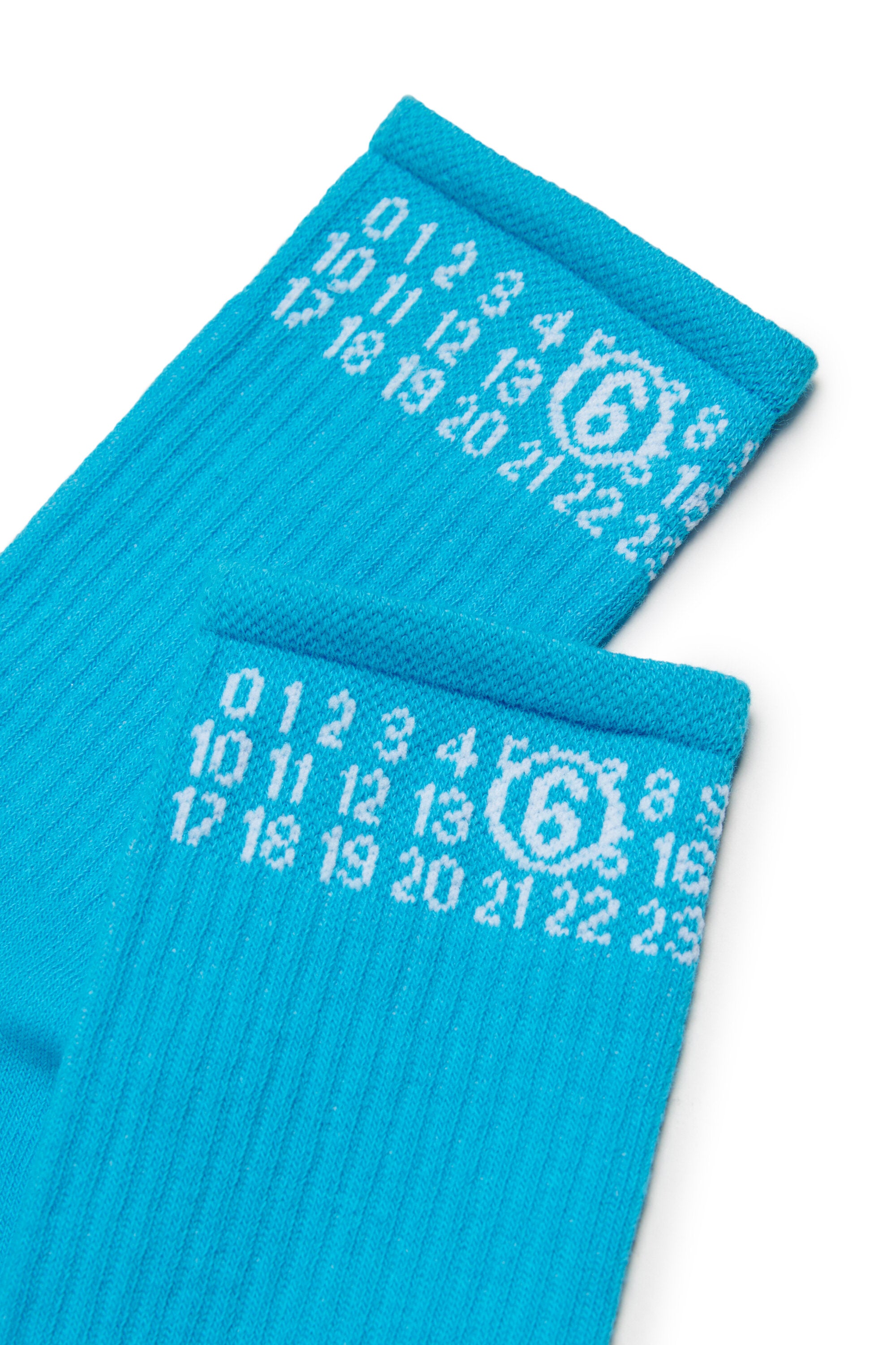 Ribbed socks branded with numeric logo