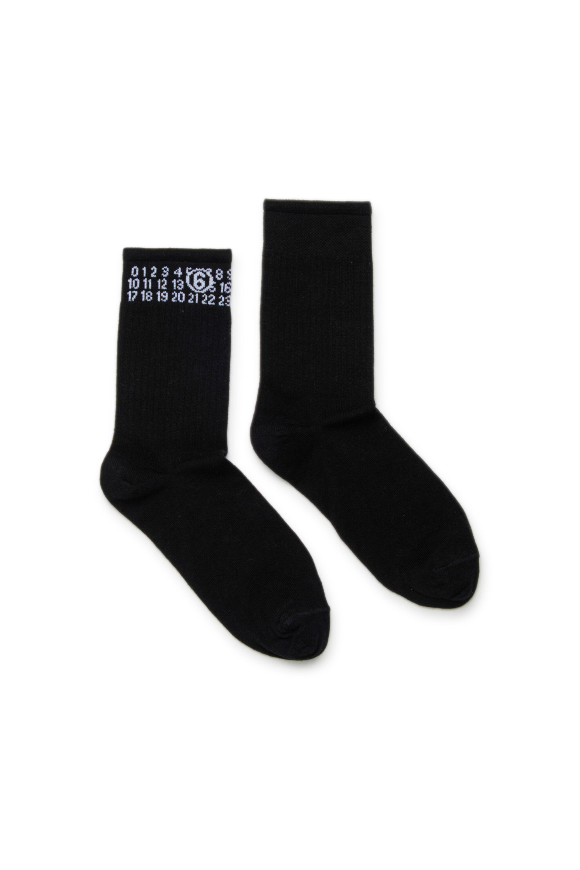 Ribbed socks branded with numeric logo