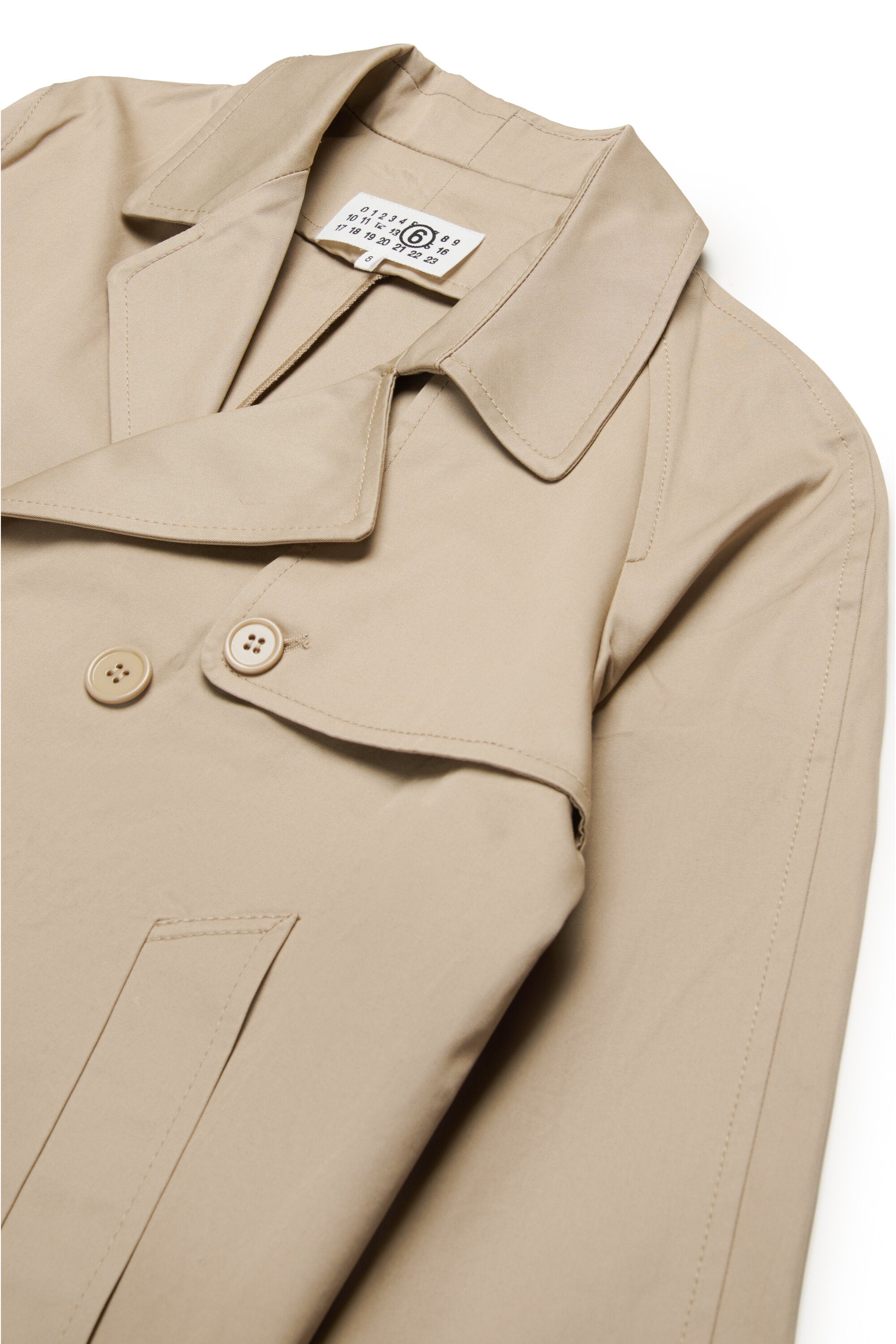 Double-breasted re-cut trench jacket