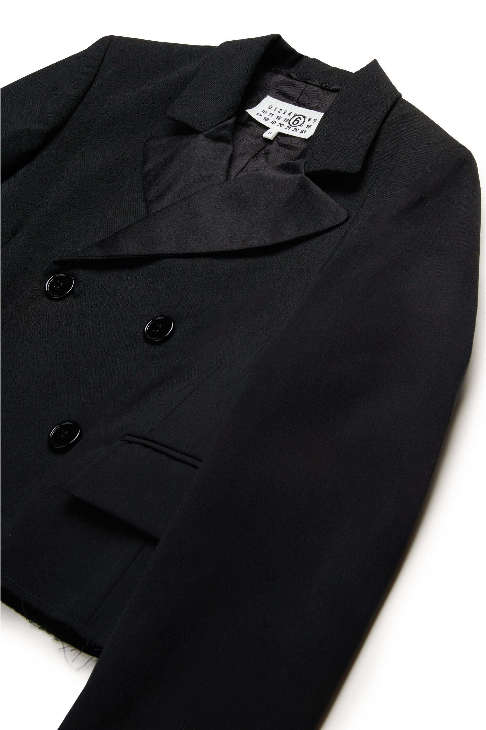 Cool wool double-breasted blazer jacket