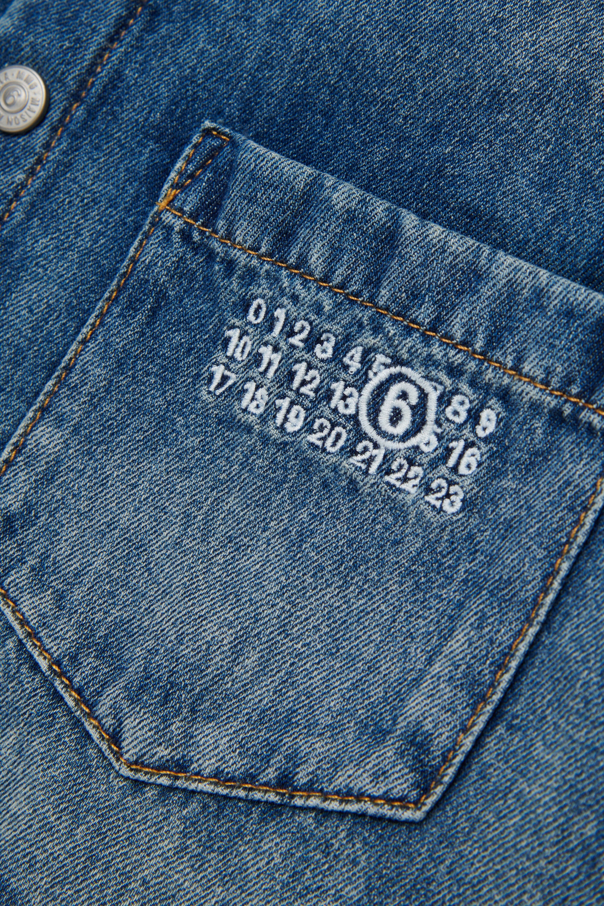 Denim shirt with logo
