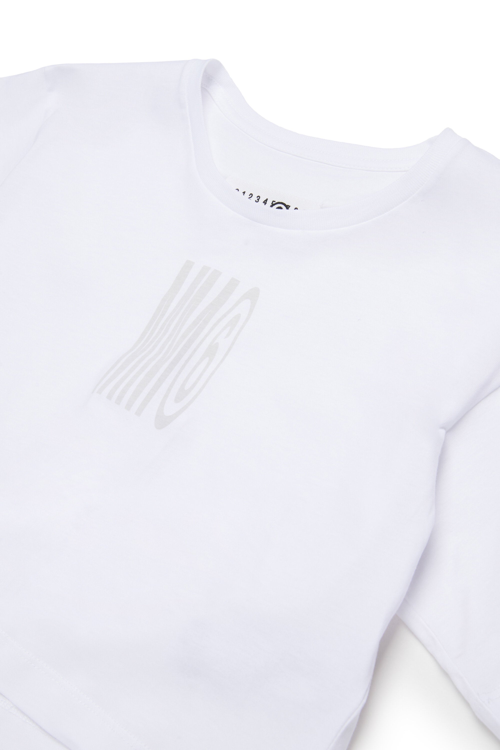 Cropped T-shirt with institutional logo