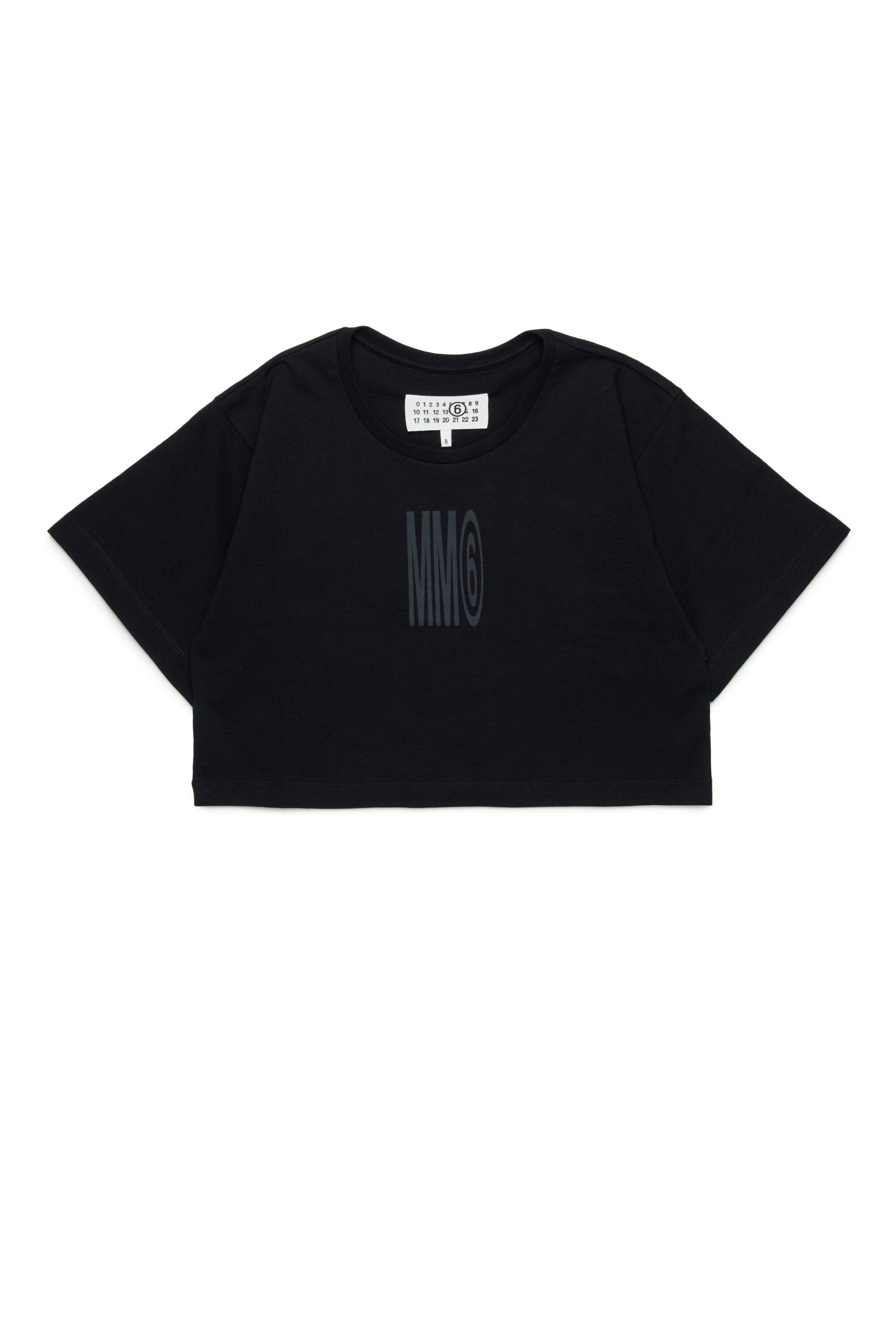 Cropped T-shirt with institutional logo