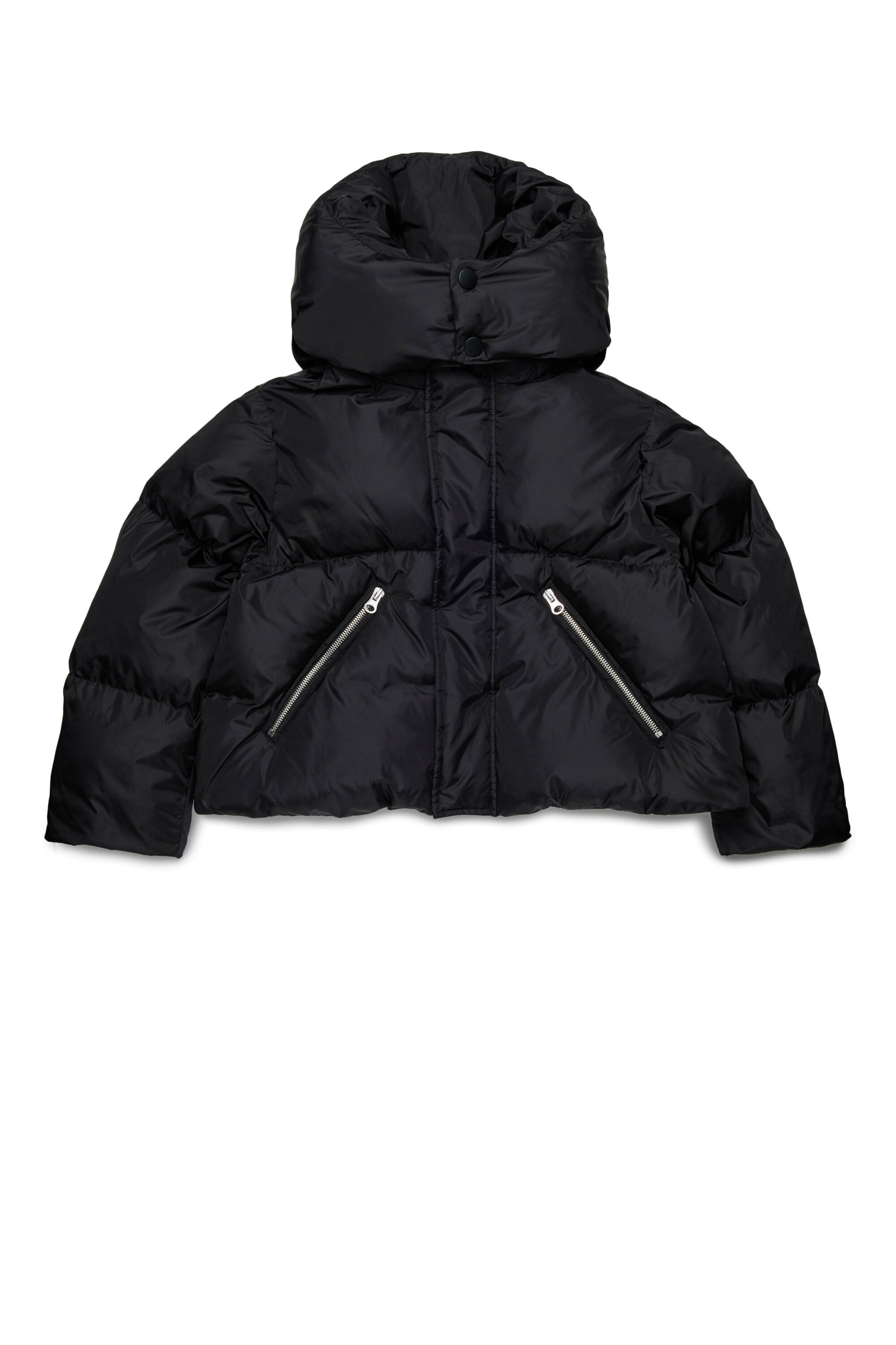 Short padded jacket with zip