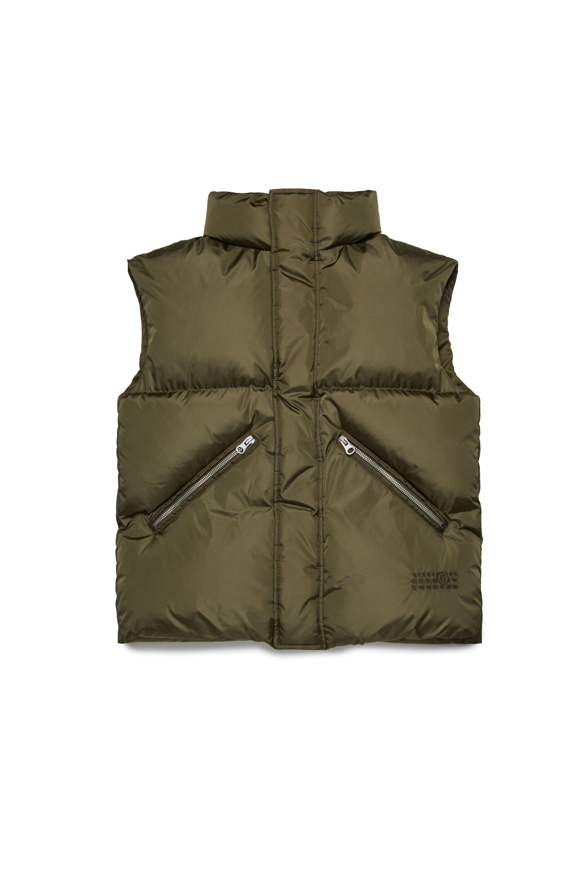 Padded vest with zip