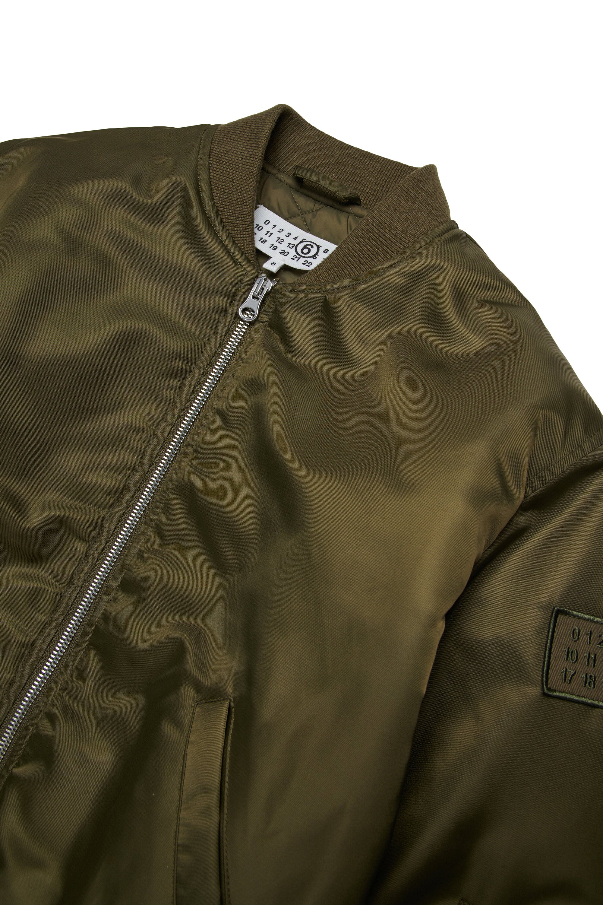 Padded twill bomber jacket