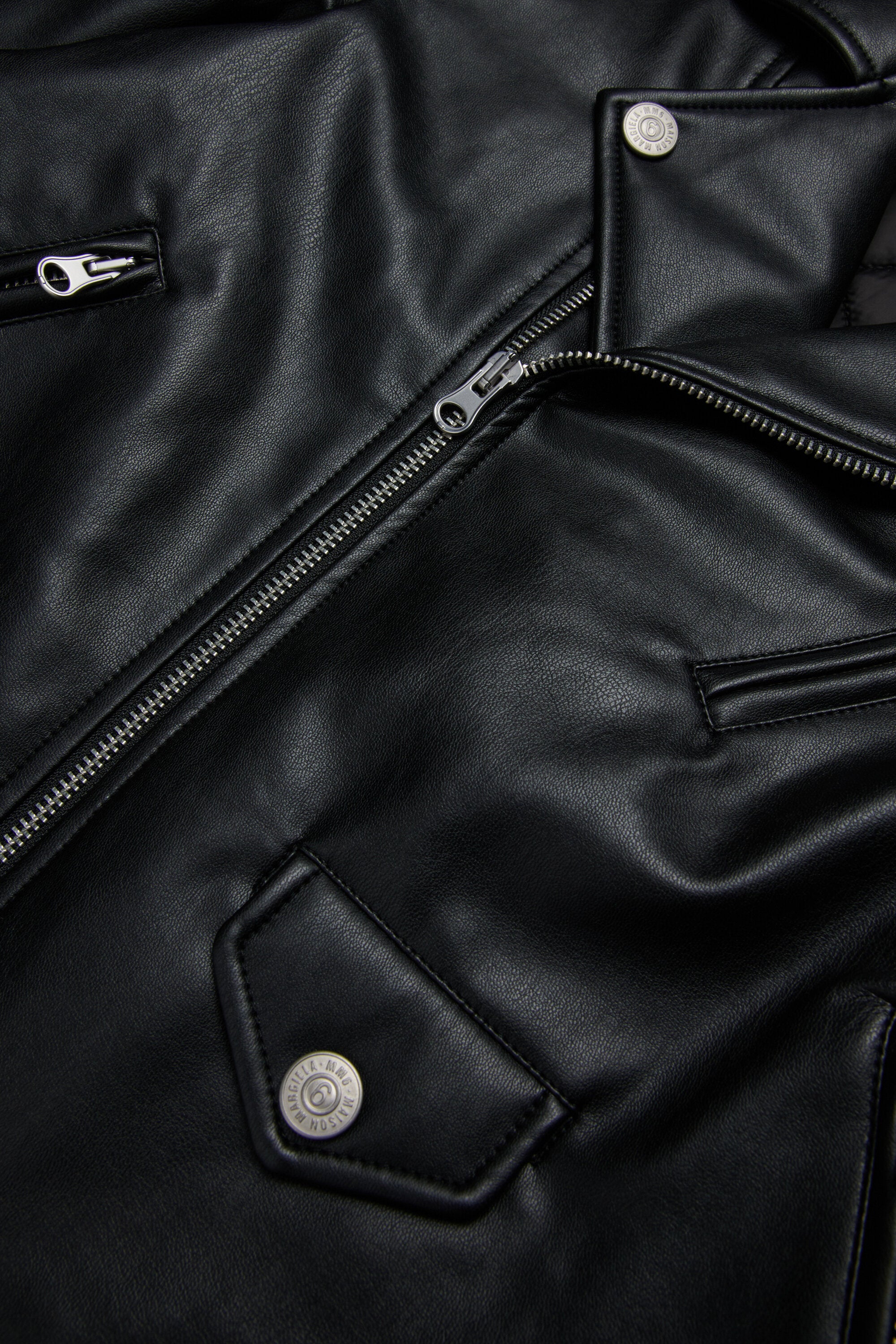 Coated fabric nail model biker jacket