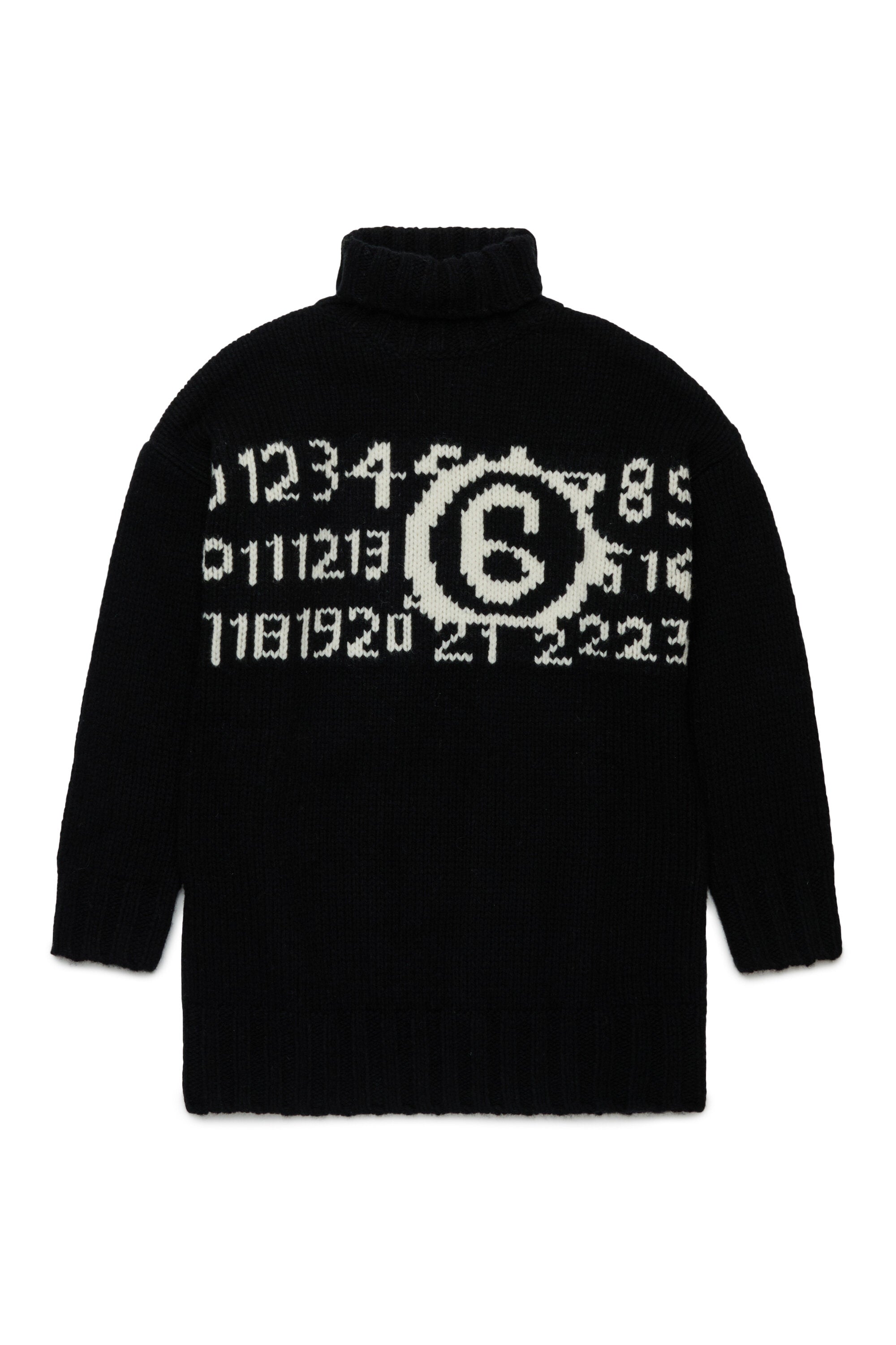 Knit mini dress with maxi logo