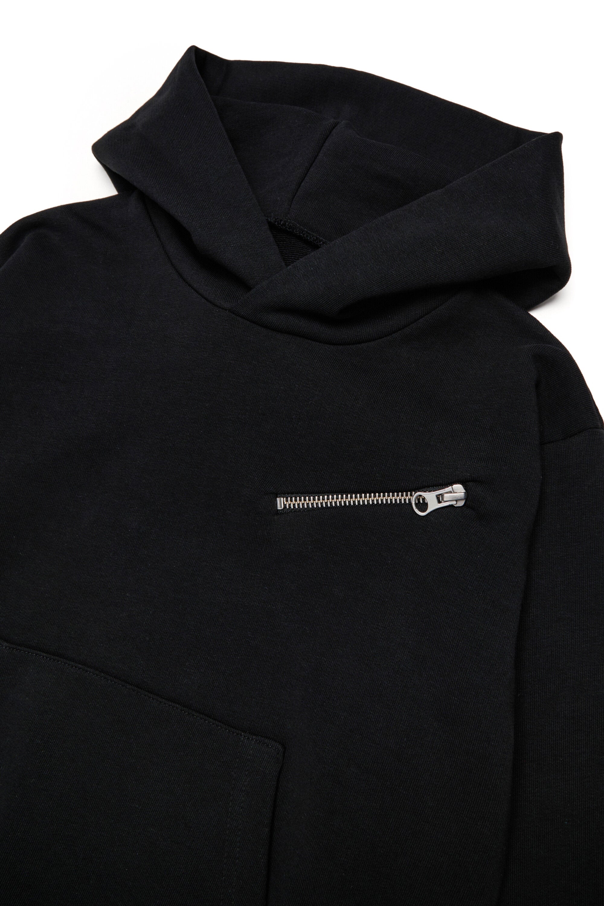 Hooded sweatshirt with zip pocket