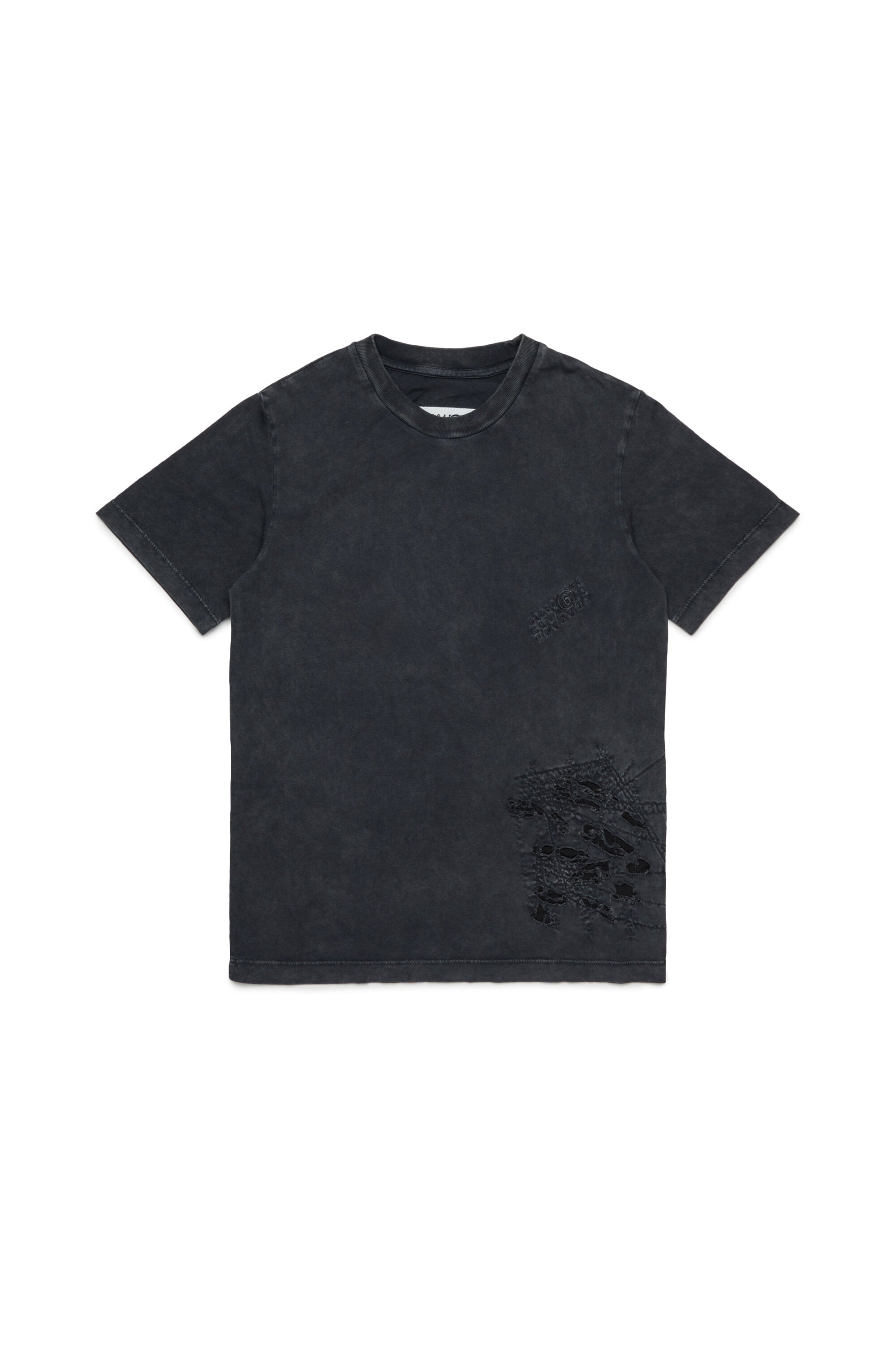 Jersey T-shirt with mending breaks