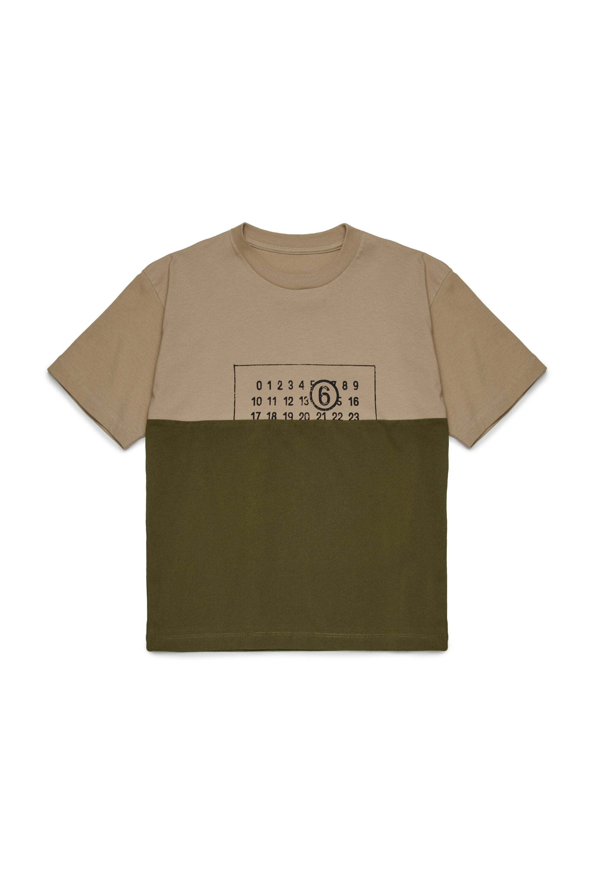 Two-color re-cut jersey T-shirt