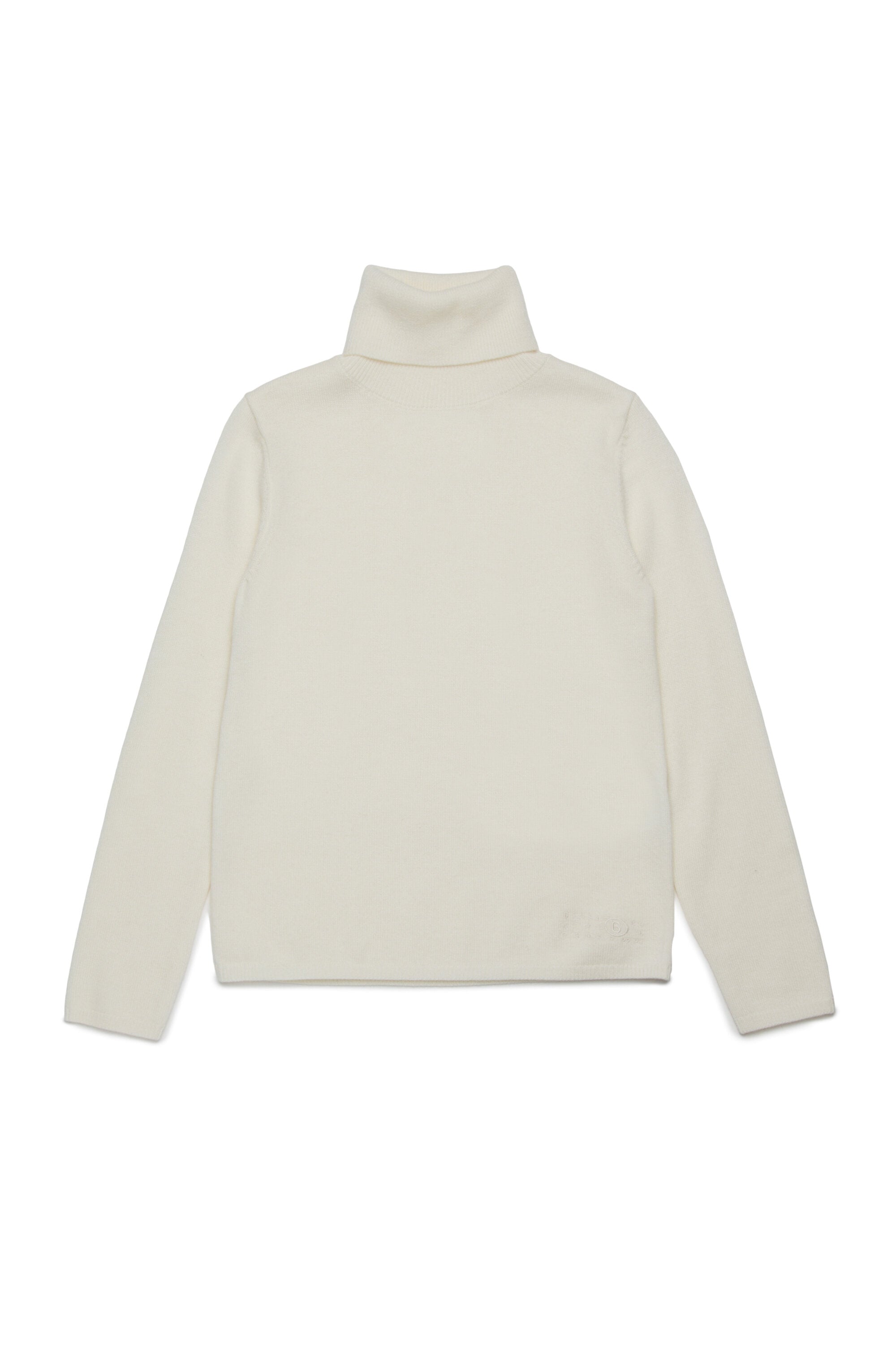 Lightweight wool-blend knit turtleneck