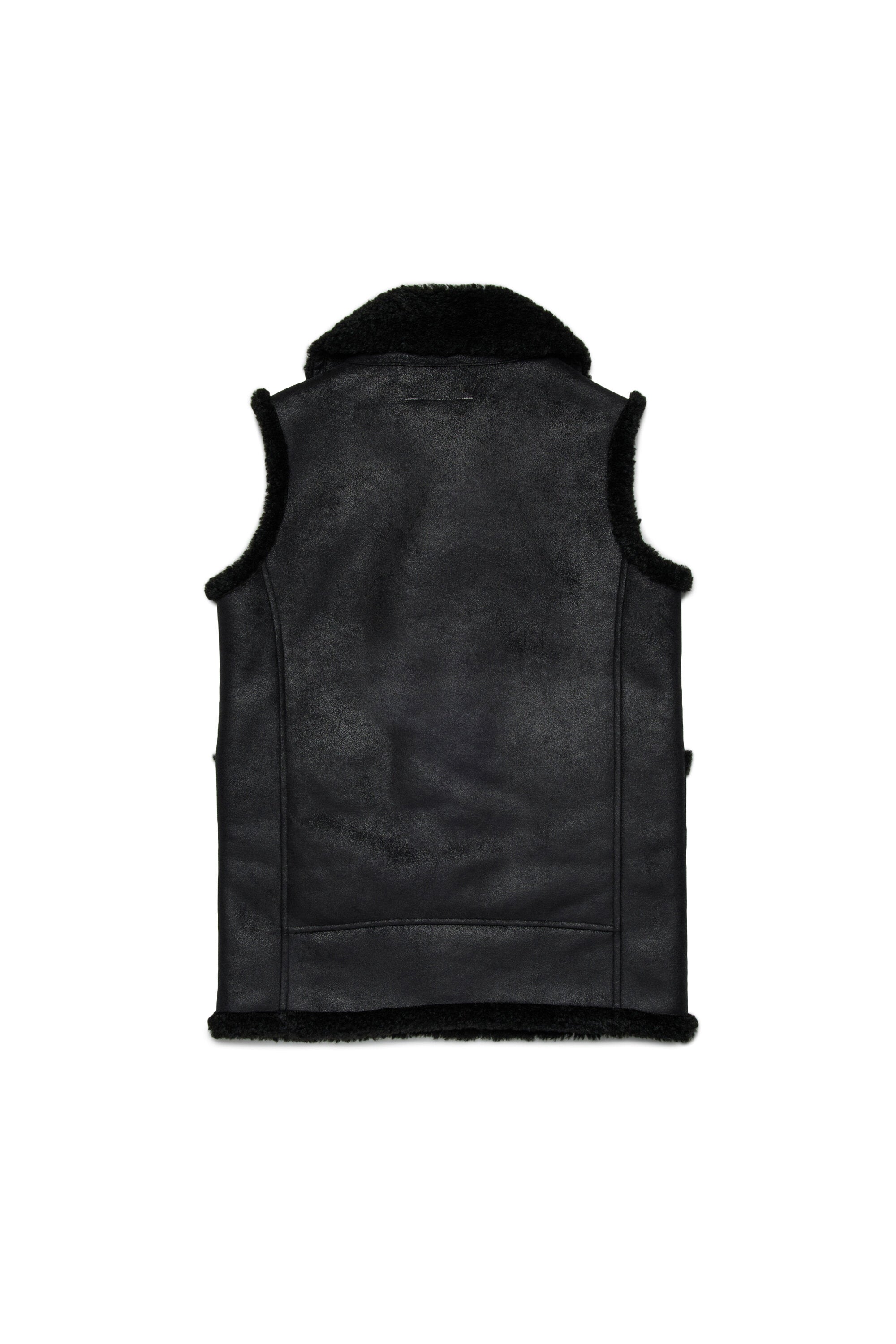 Sheepskin effect vest with teddy details